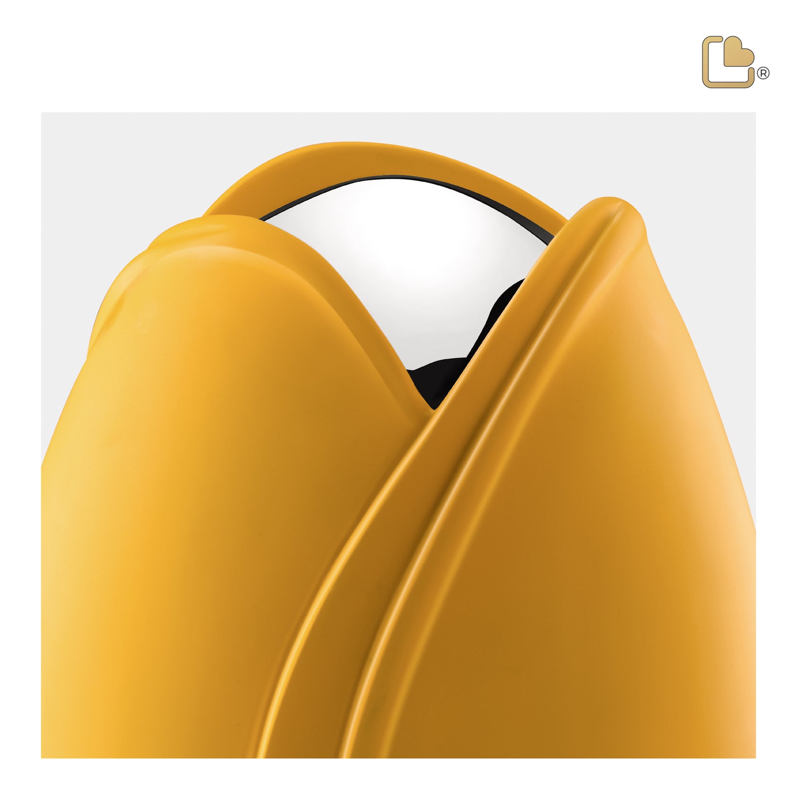 A1050 Tulip Standard Adult Urn Yellow & Pol Silver