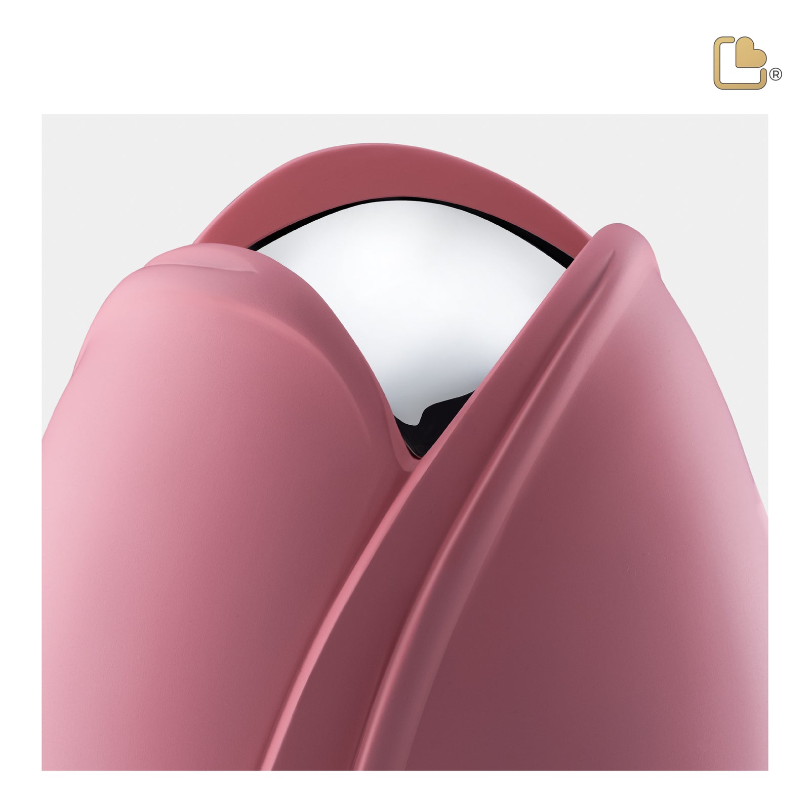 A1053 Tulip Standard Adult Urn Pink & Pol Silver