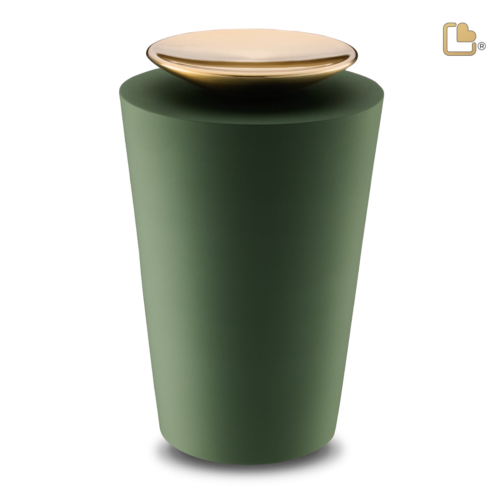 A1070 Crescent Tall Standard Adult Urn Sage Green & Bru Gold