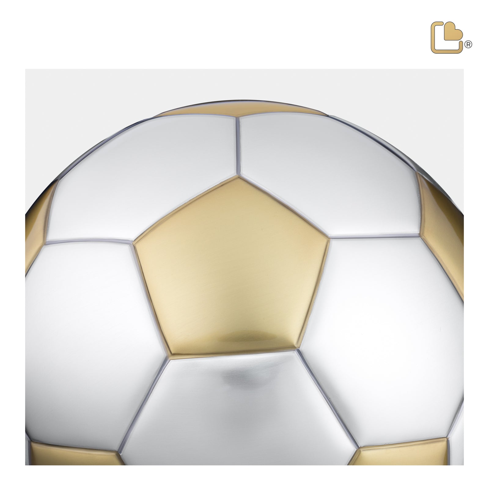 A1152 Football Standard Adult Urn Bru Gold & Bru Pewter