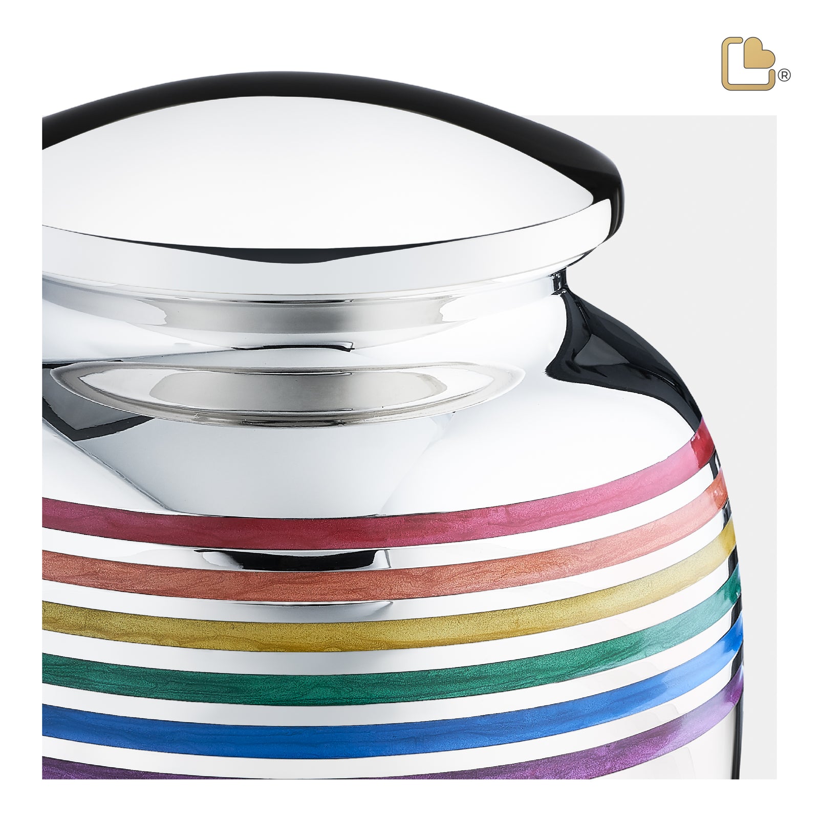 A222 ArtDeco Pride Standard Adult Urn Pol Silver