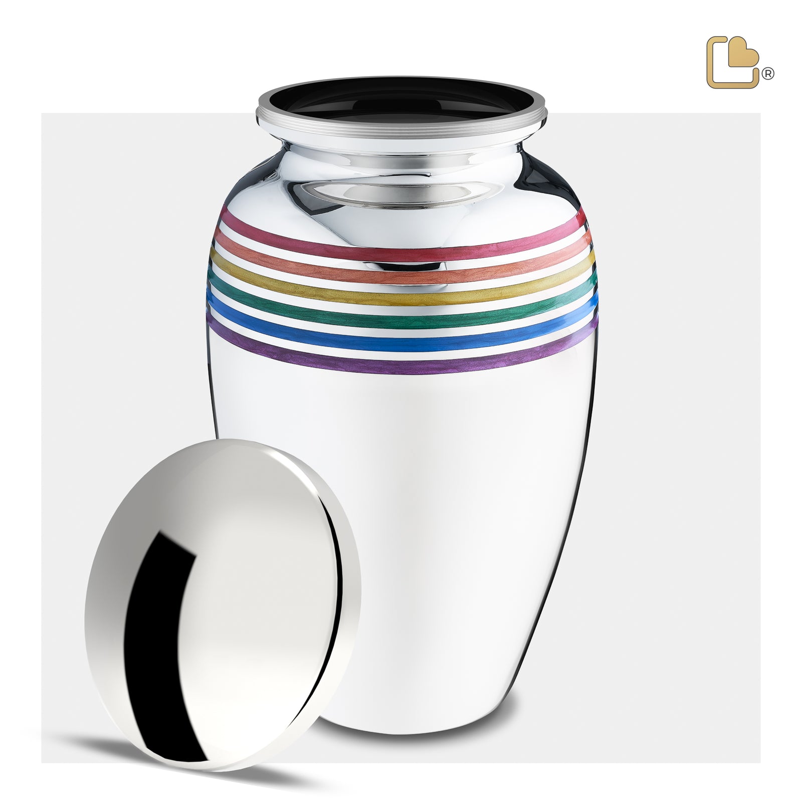 A222 ArtDeco Pride Standard Adult Urn Pol Silver