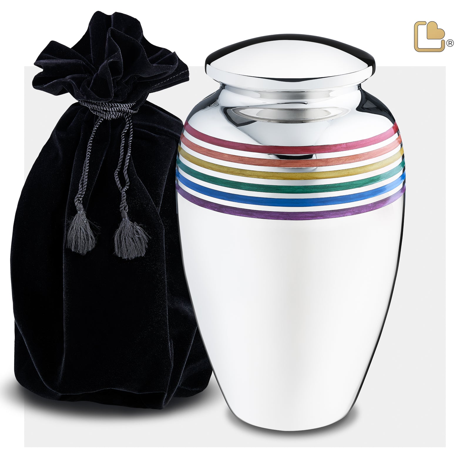 A222 ArtDeco Pride Standard Adult Urn Pol Silver
