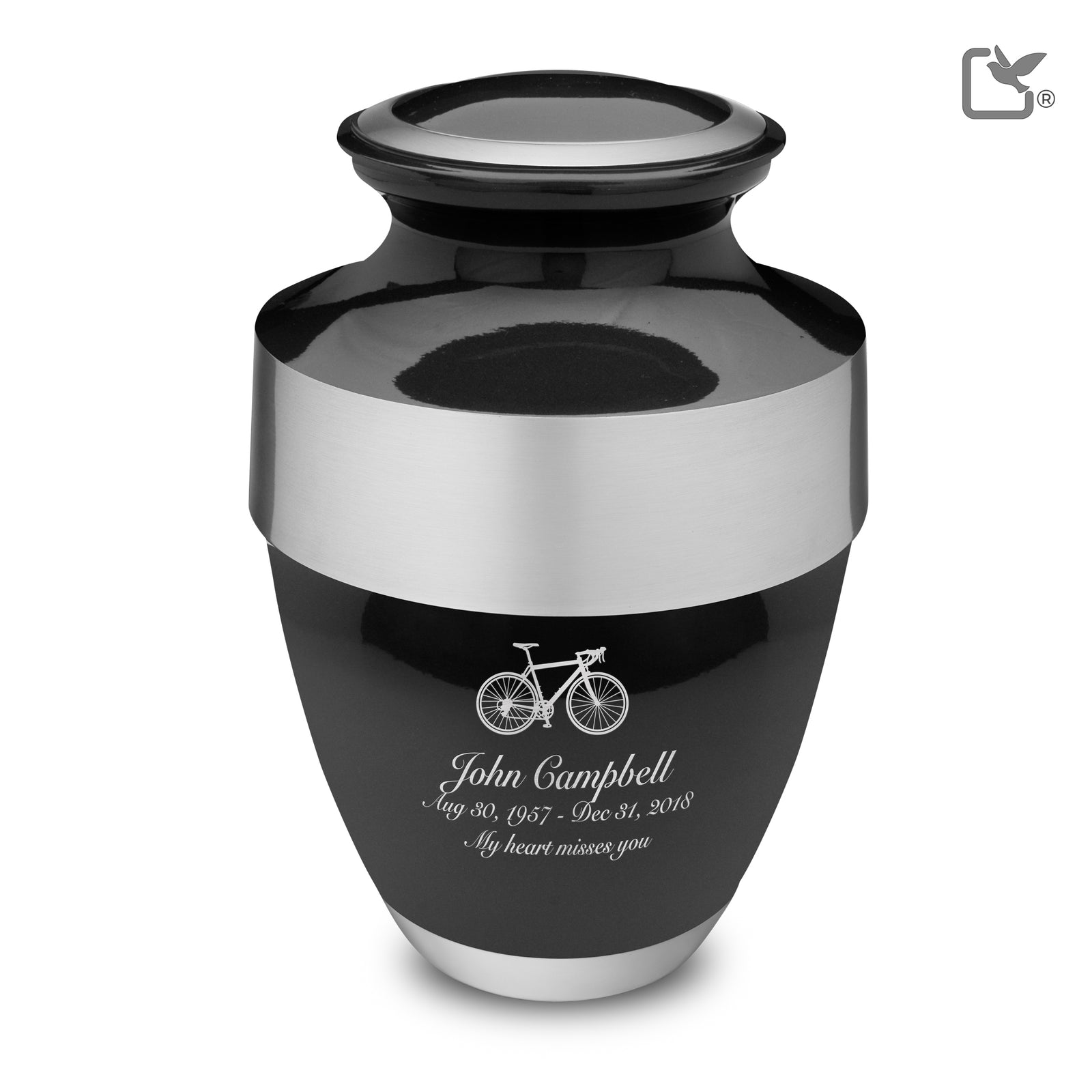 A261 Espana Standard Adult Urn Midnight & Bru Pewter