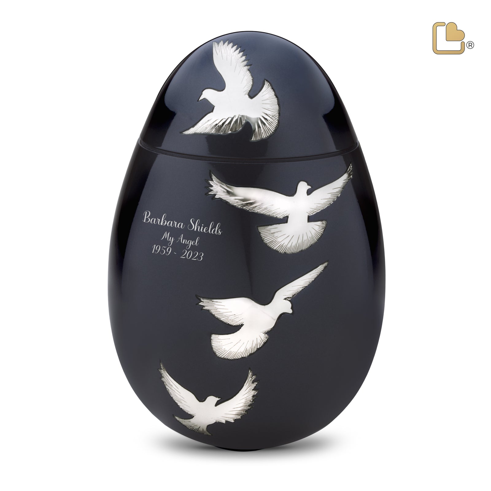 A270 Nirvana Adieu Standard Adult Urn Midnight & Pol Silver