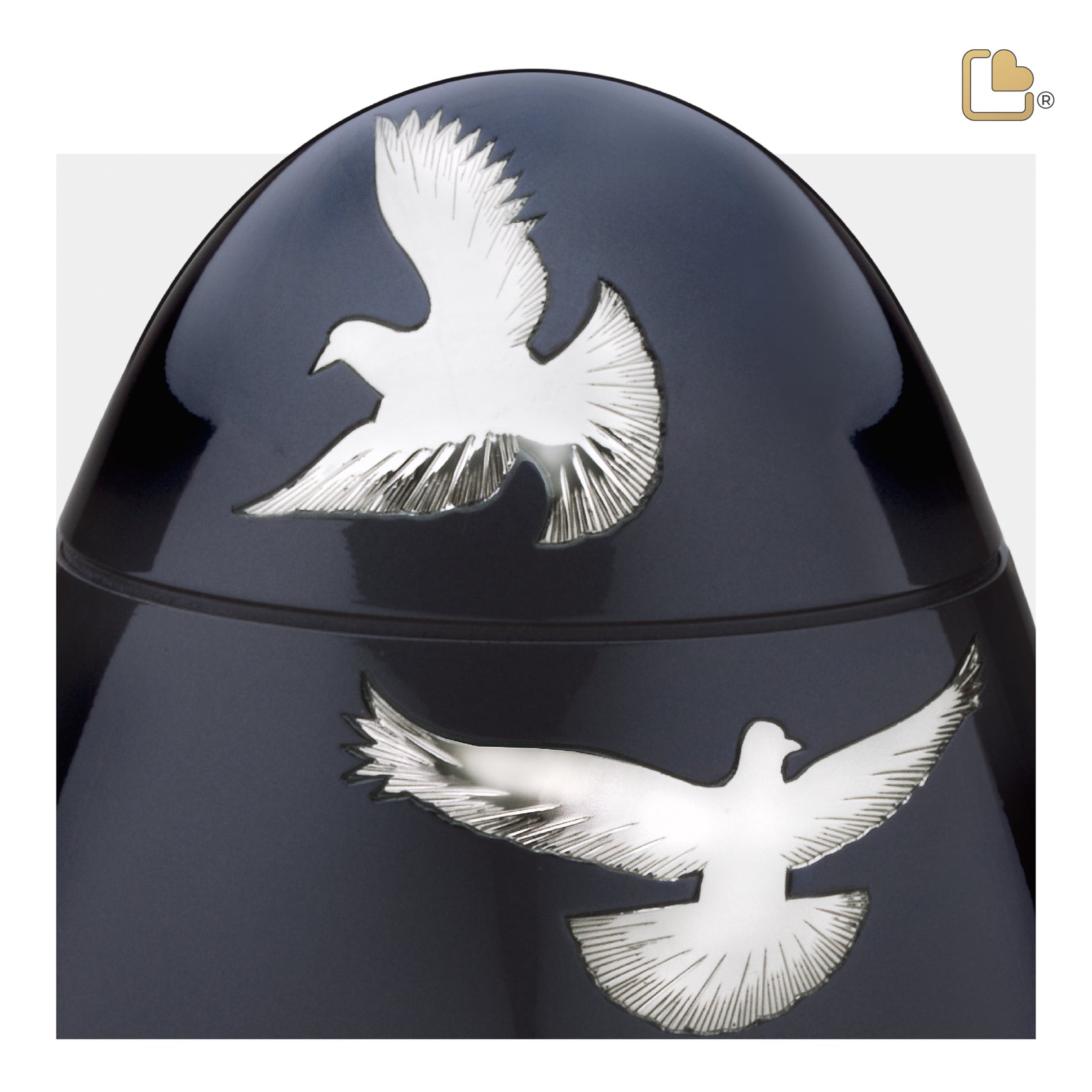 A270 Nirvana Adieu Standard Adult Urn Midnight & Pol Silver