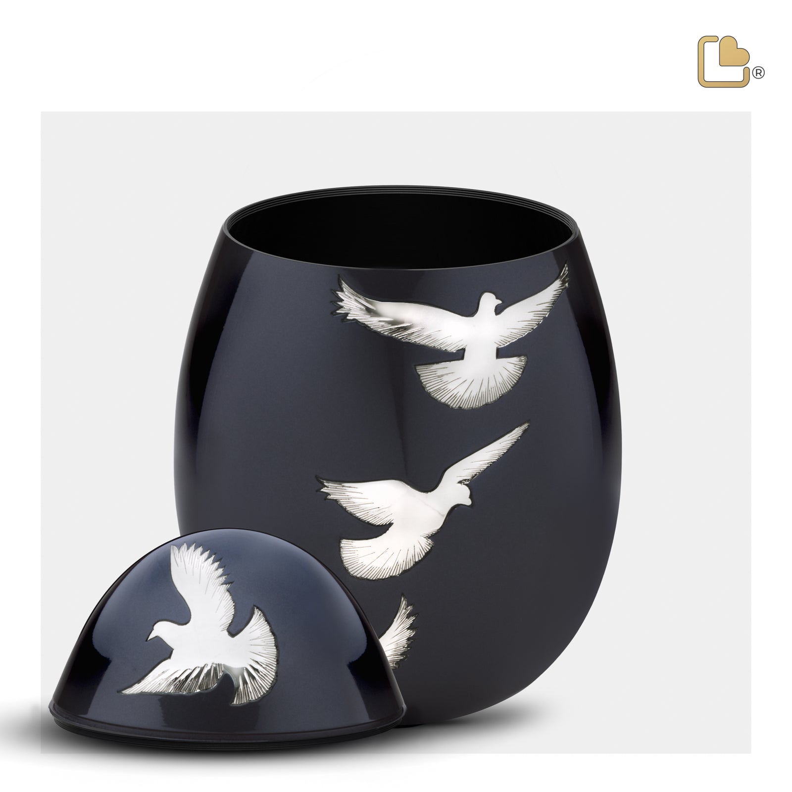 A270 Nirvana Adieu Standard Adult Urn Midnight & Pol Silver