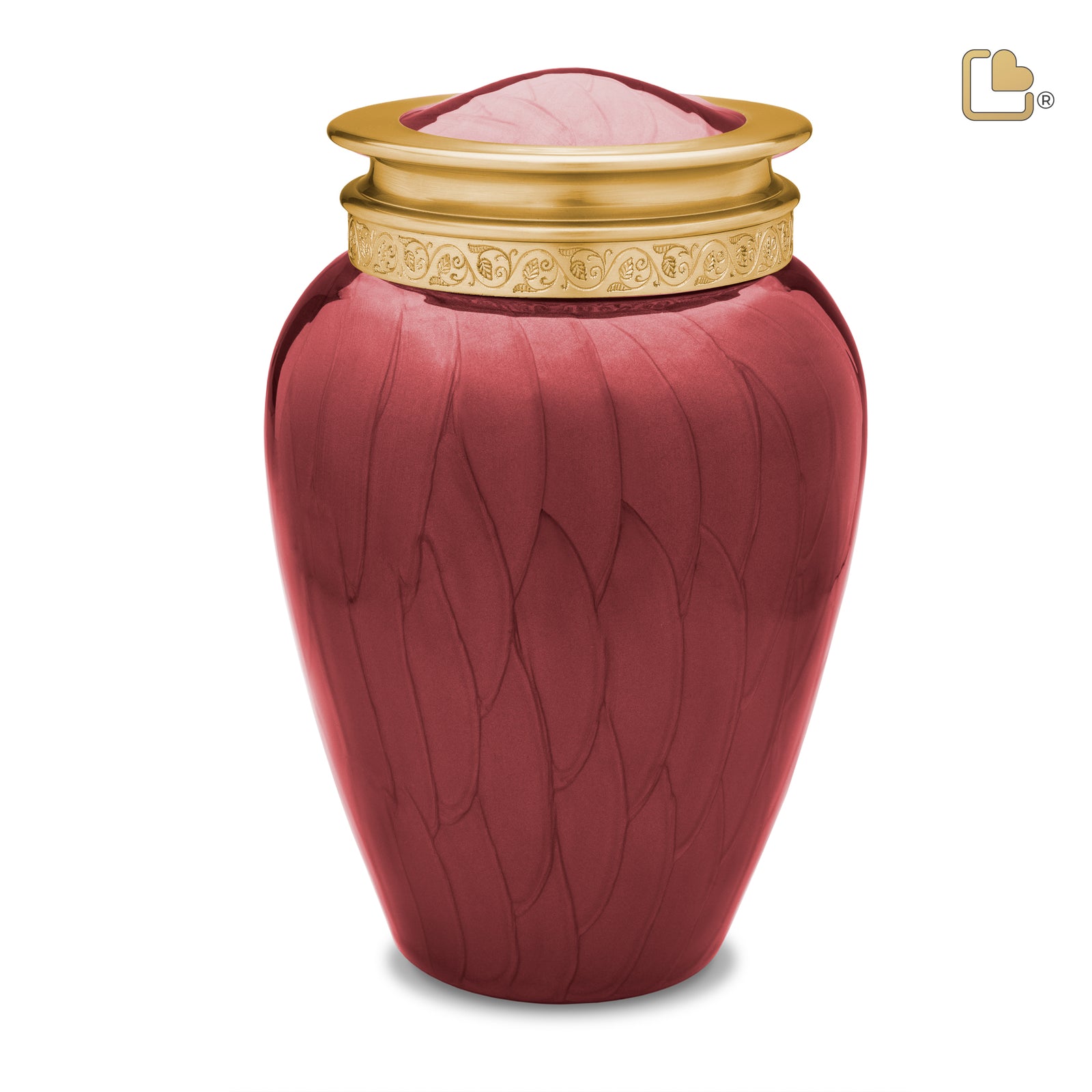 A299 Blessing Standard Adult Urn Pearl Crimson & Bru Gold