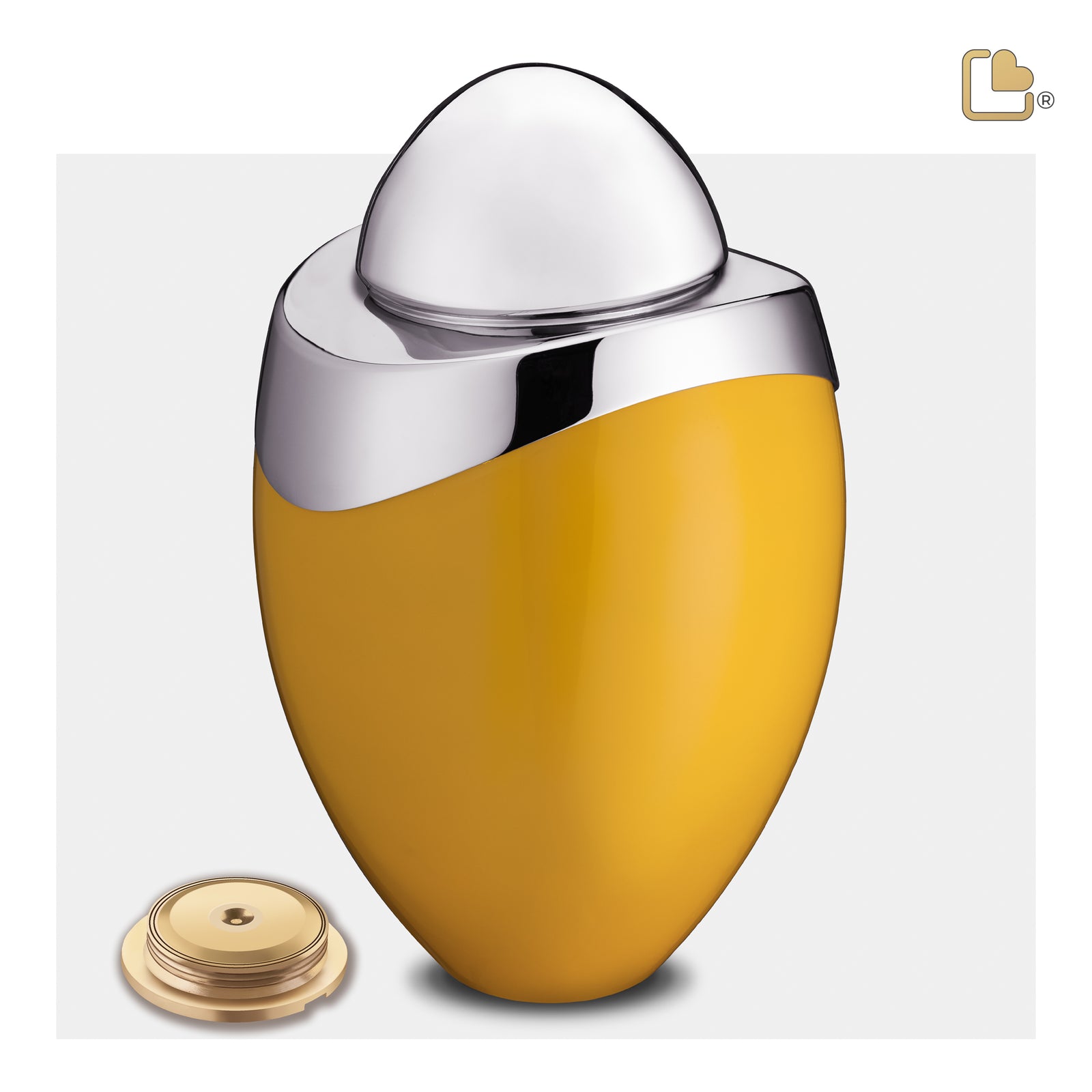 A360 Amore Standard Adult Urn Yellow & Pol Silver