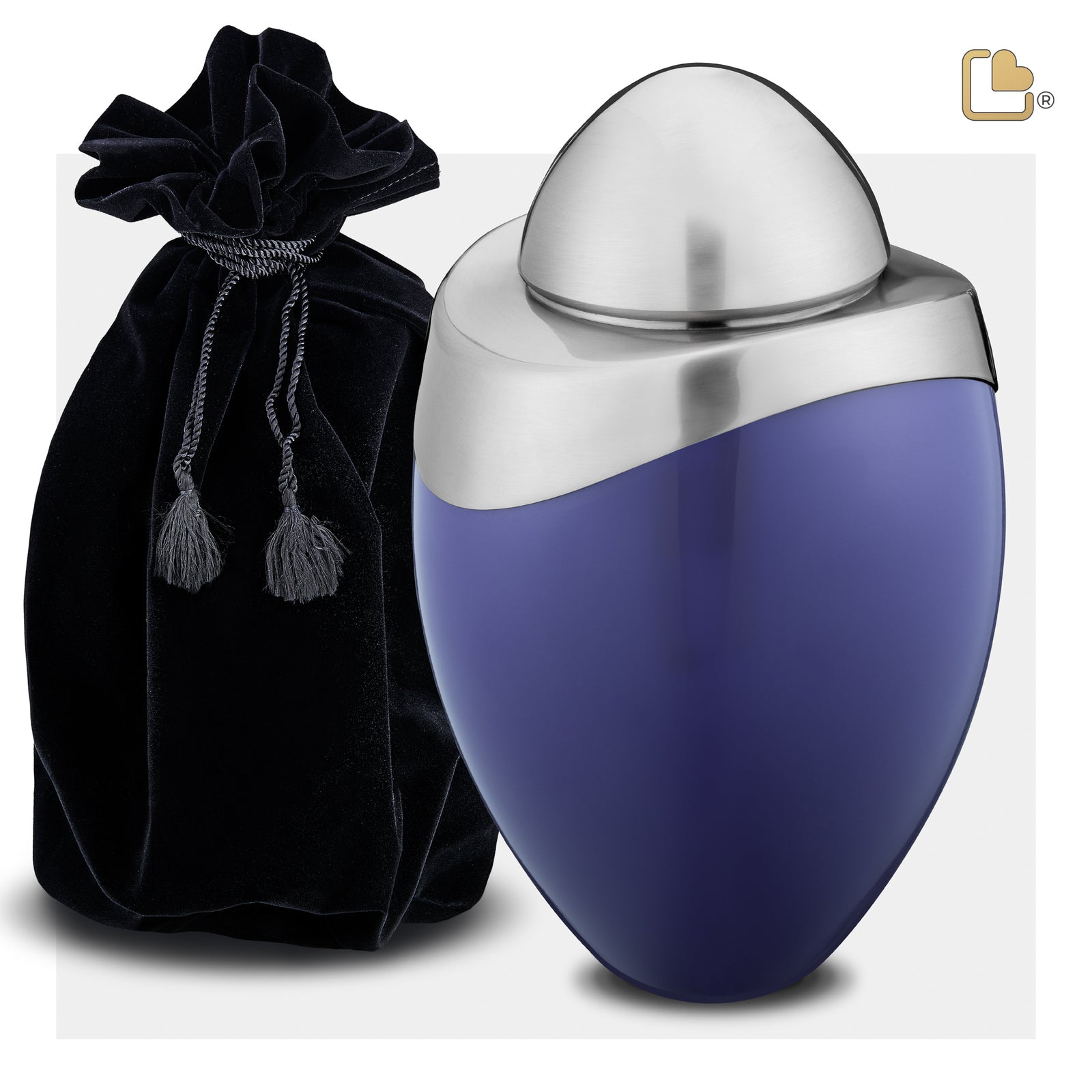 A361 Amore Standard Adult Urn Blue & Bru Pewter