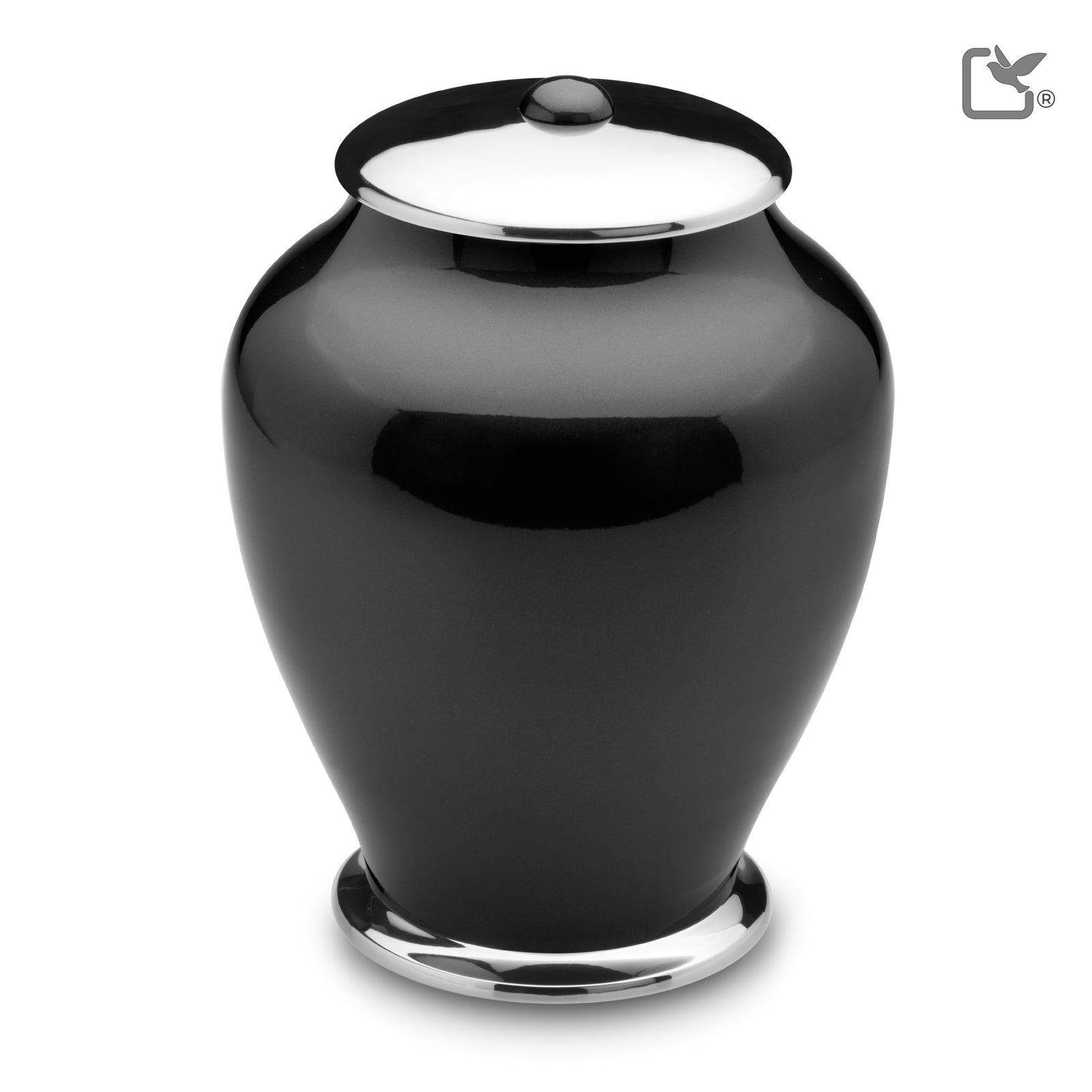 A520 Simplicity Standard Adult Urn Midnight & Pol Silver