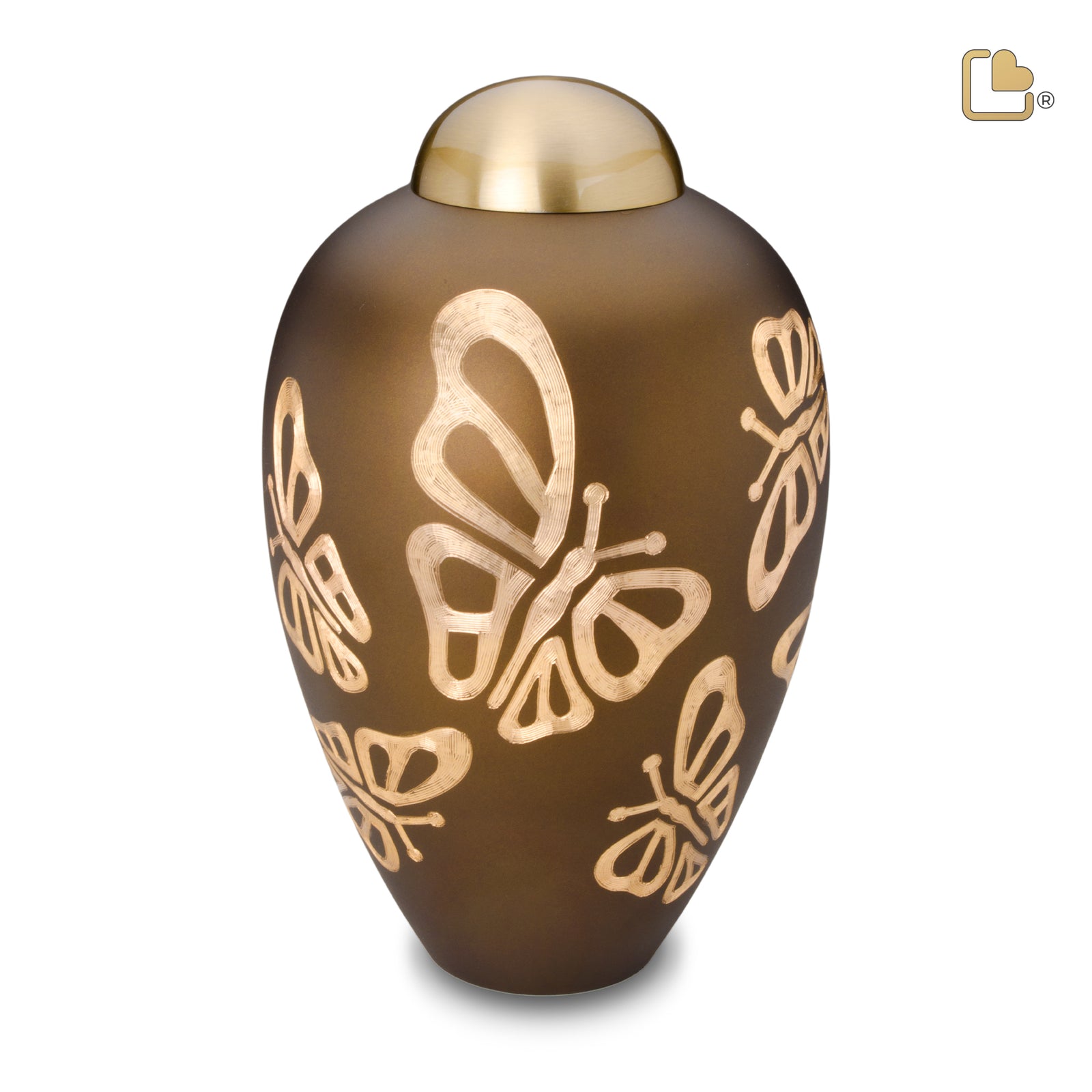 A543 Elegant Butterfly Standard Adult Urn Bronze & Bru Gold