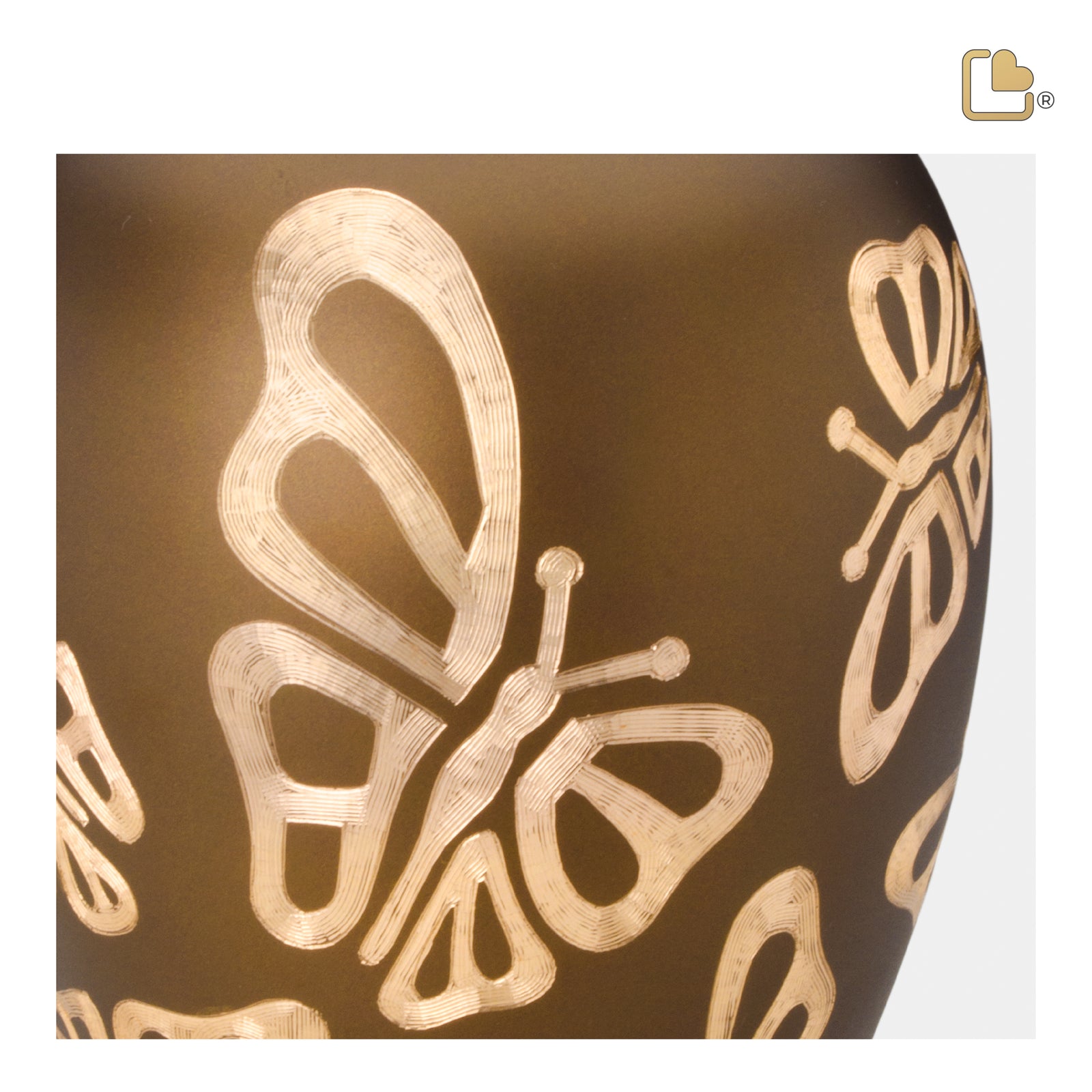 A543 Elegant Butterfly Standard Adult Urn Bronze & Bru Gold