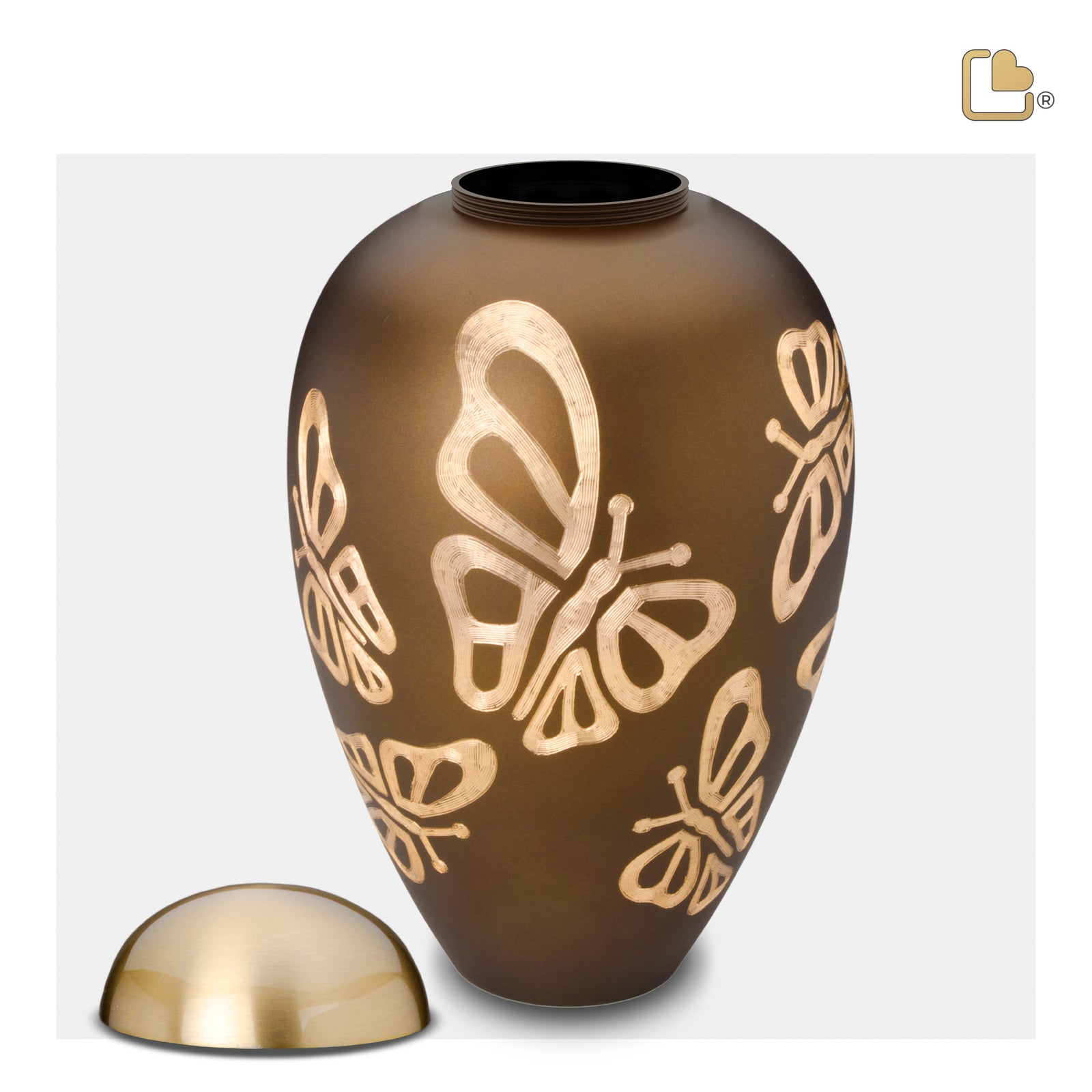 A543 Elegant Butterfly Standard Adult Urn Bronze & Bru Gold