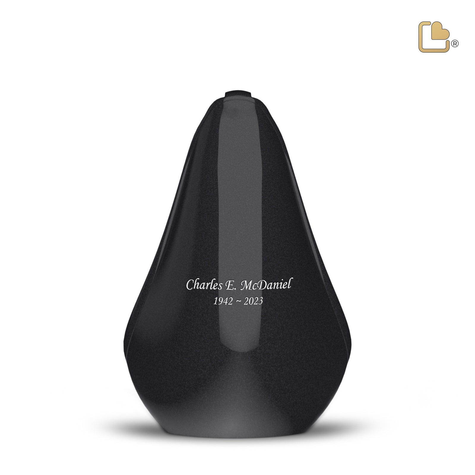 A550 LoveBird Standard Adult Urn Midnight & Bru Pewter