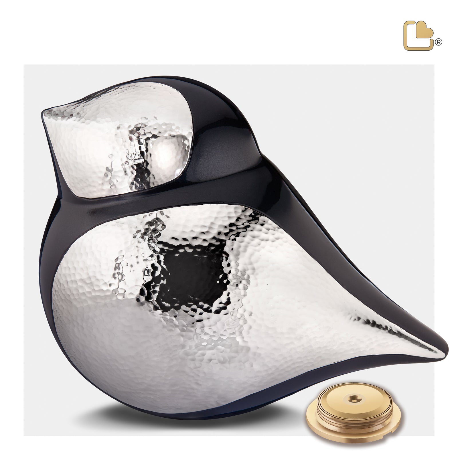 A560 SoulBird Male Standard Adult Urn Midnight & Hmd Silver