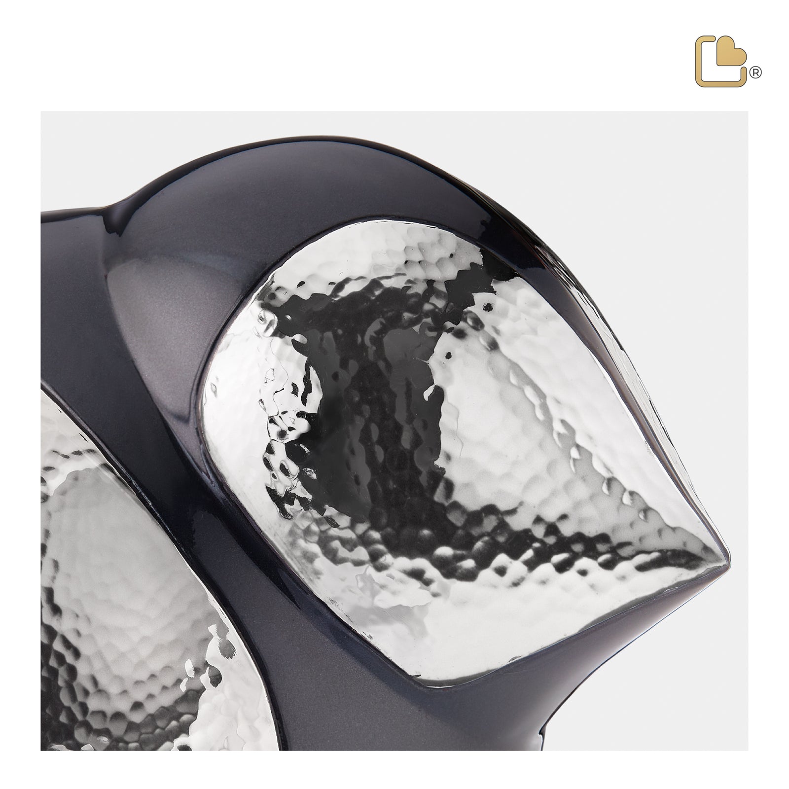 A561 SoulBird Female Standard Adult Urn Midnight & Hmd Silver