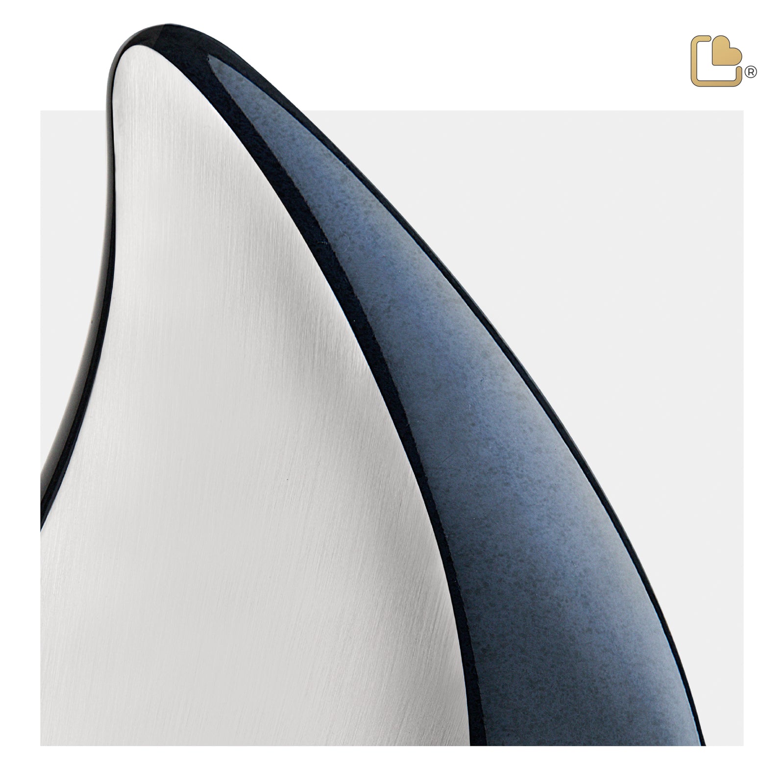 A580 TearDrop Standard Adult Urn Midnight & Bru Pewter