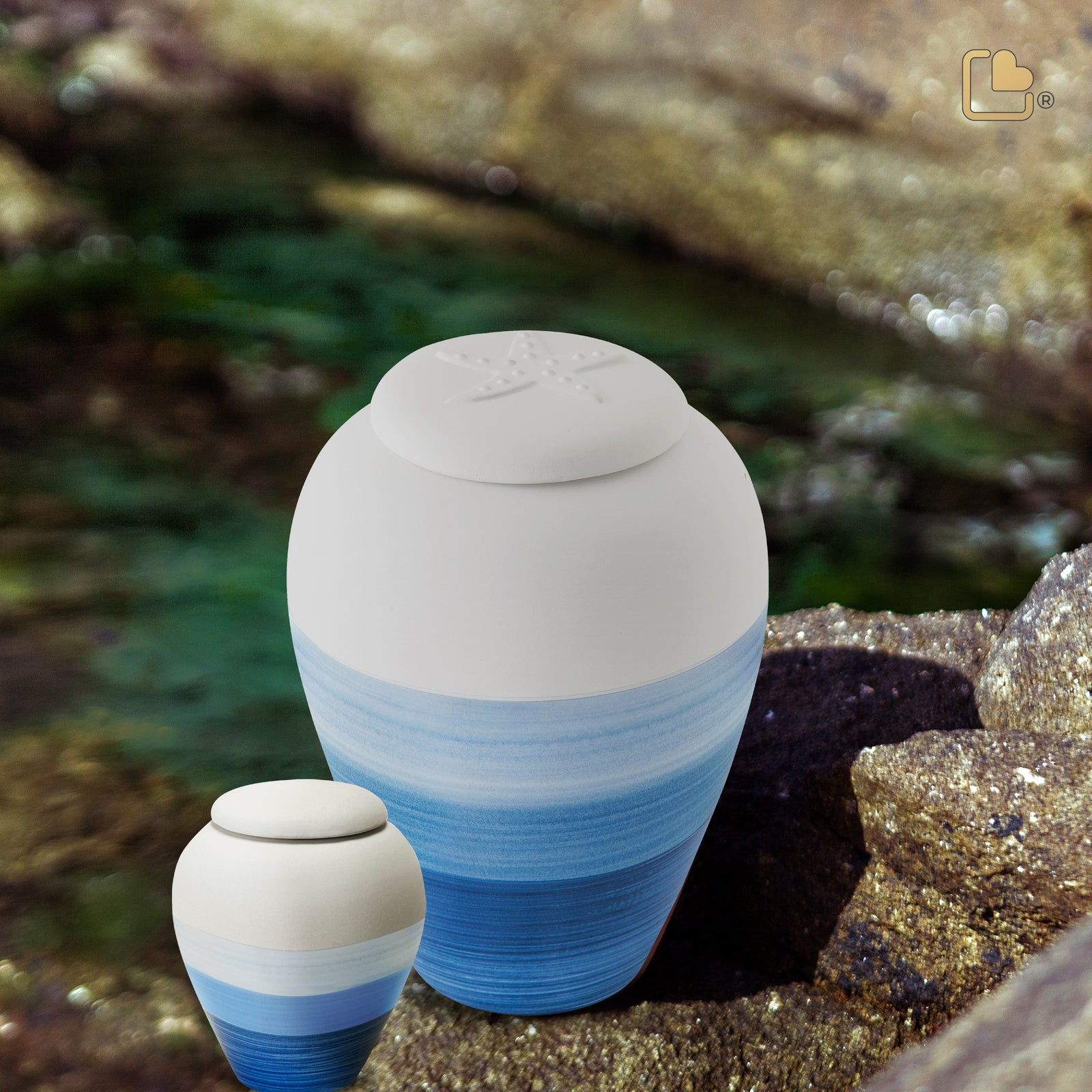 BA121 OceanBlue Standard Adult Urn Eco Pigment