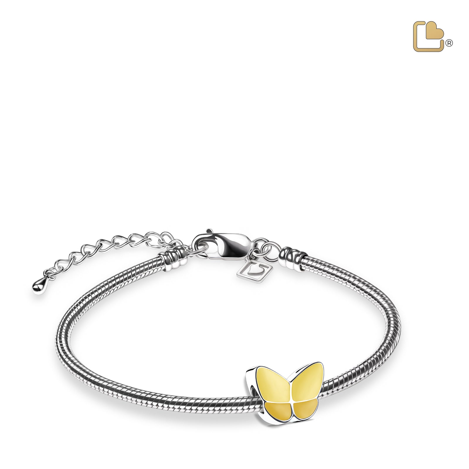 BD2093 Wings of Hope Ashes Bead Pearl Yellow & Pol Silver