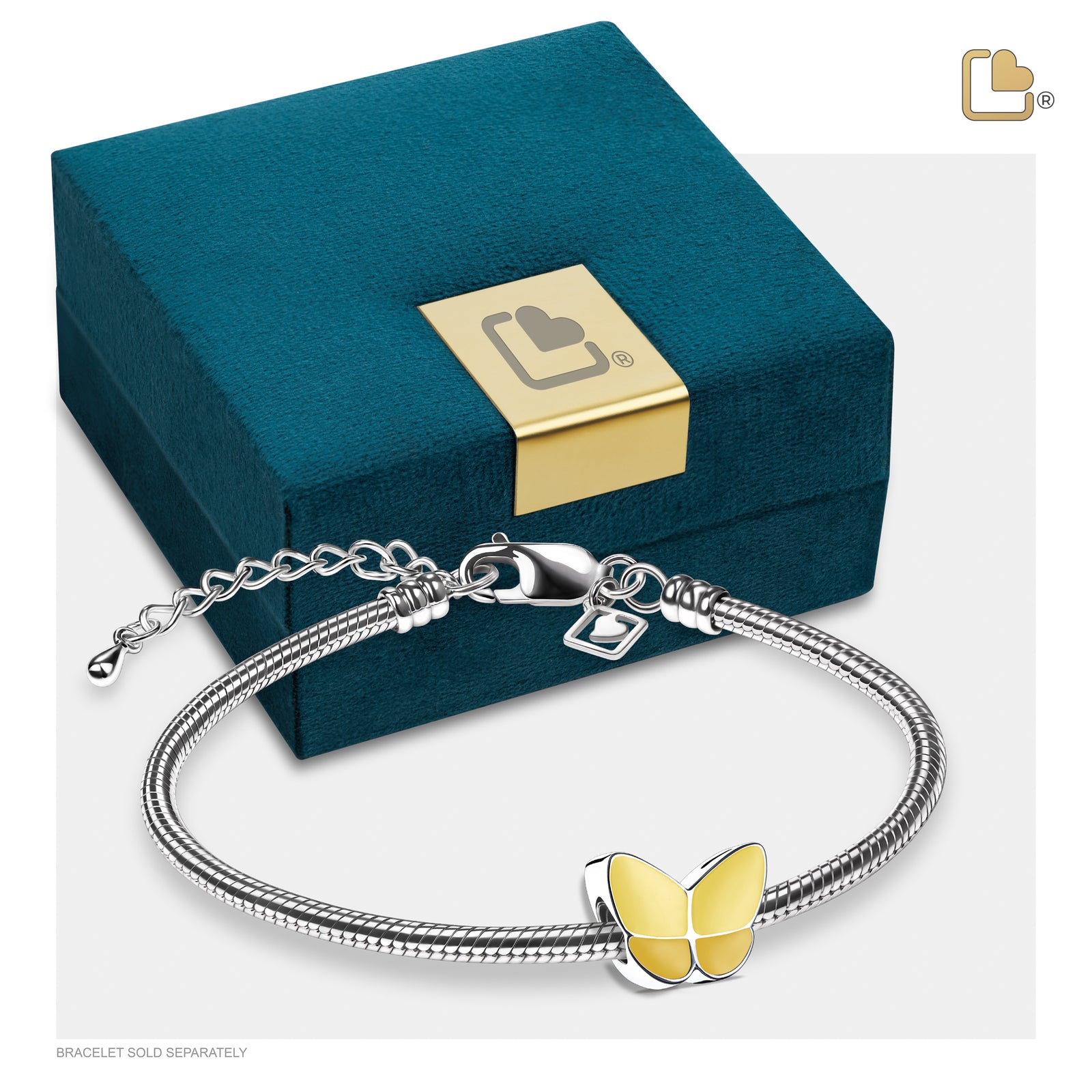 BD2093 Wings of Hope Ashes Bead Pearl Yellow & Pol Silver