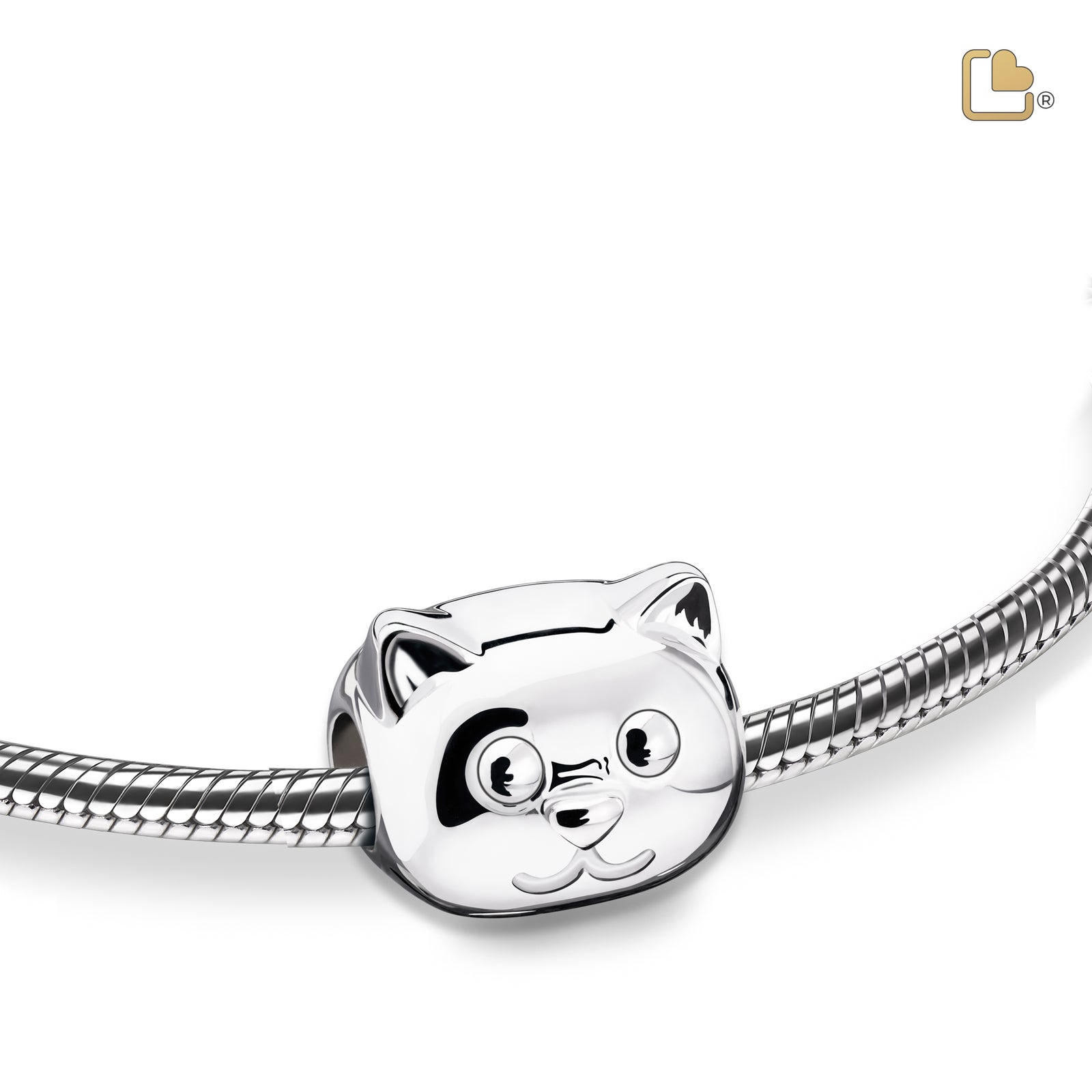 BD2101 CatFace Ashes Bead Pol Silver