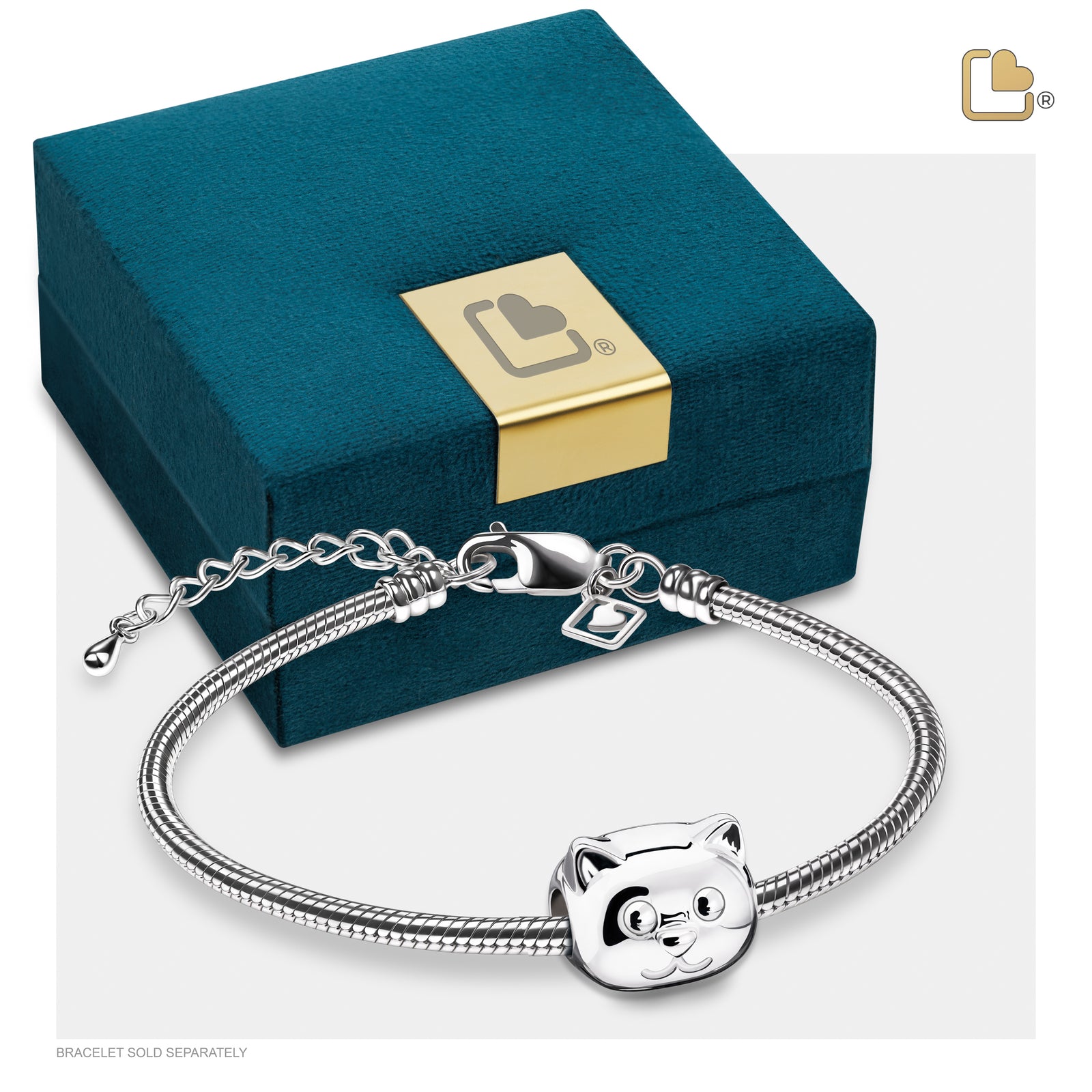 BD2101 CatFace Ashes Bead Pol Silver