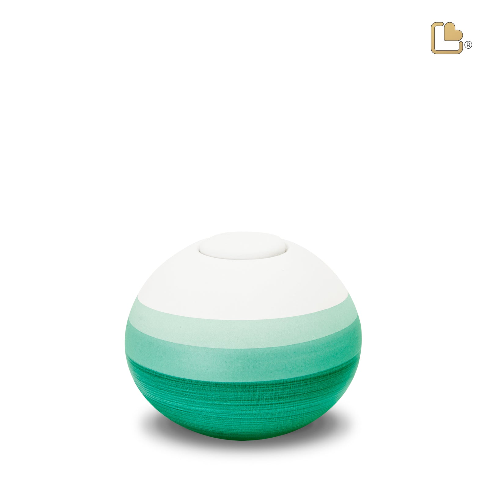 BK141 Mint Round Keepsake Urn Eco Pigment