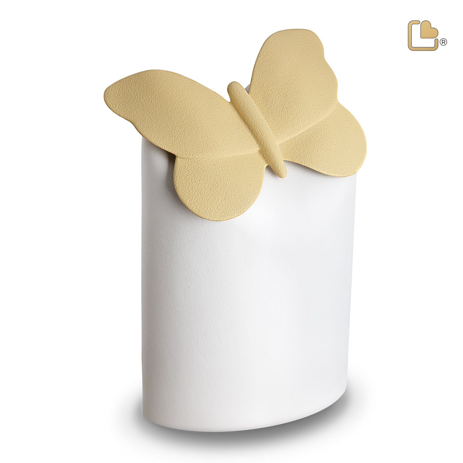 CA151 Paradise Butterfly Standard Adult Urn White & Yellow