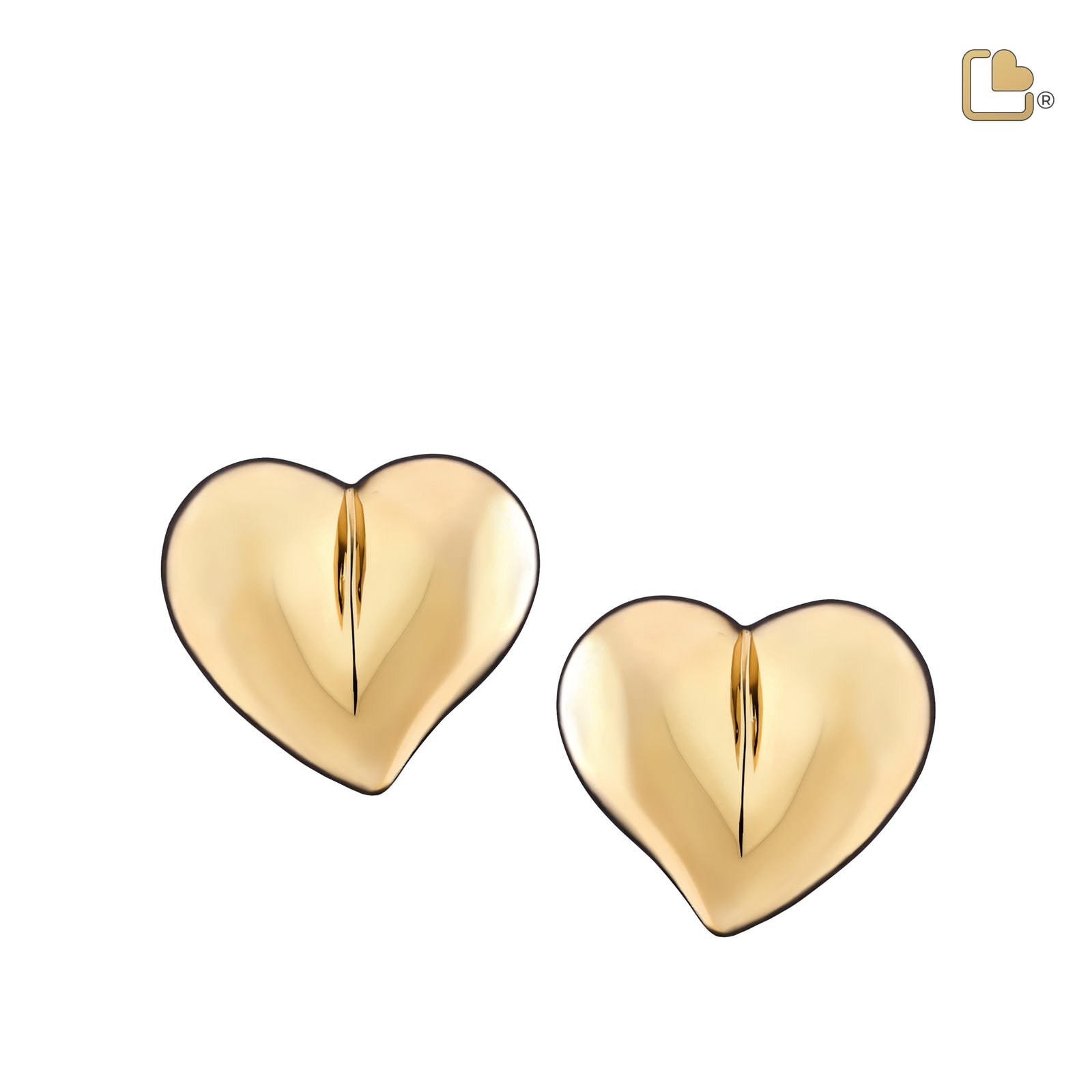 ER1011 LoveHeart Stud Earrings Pol Gold Vermeil