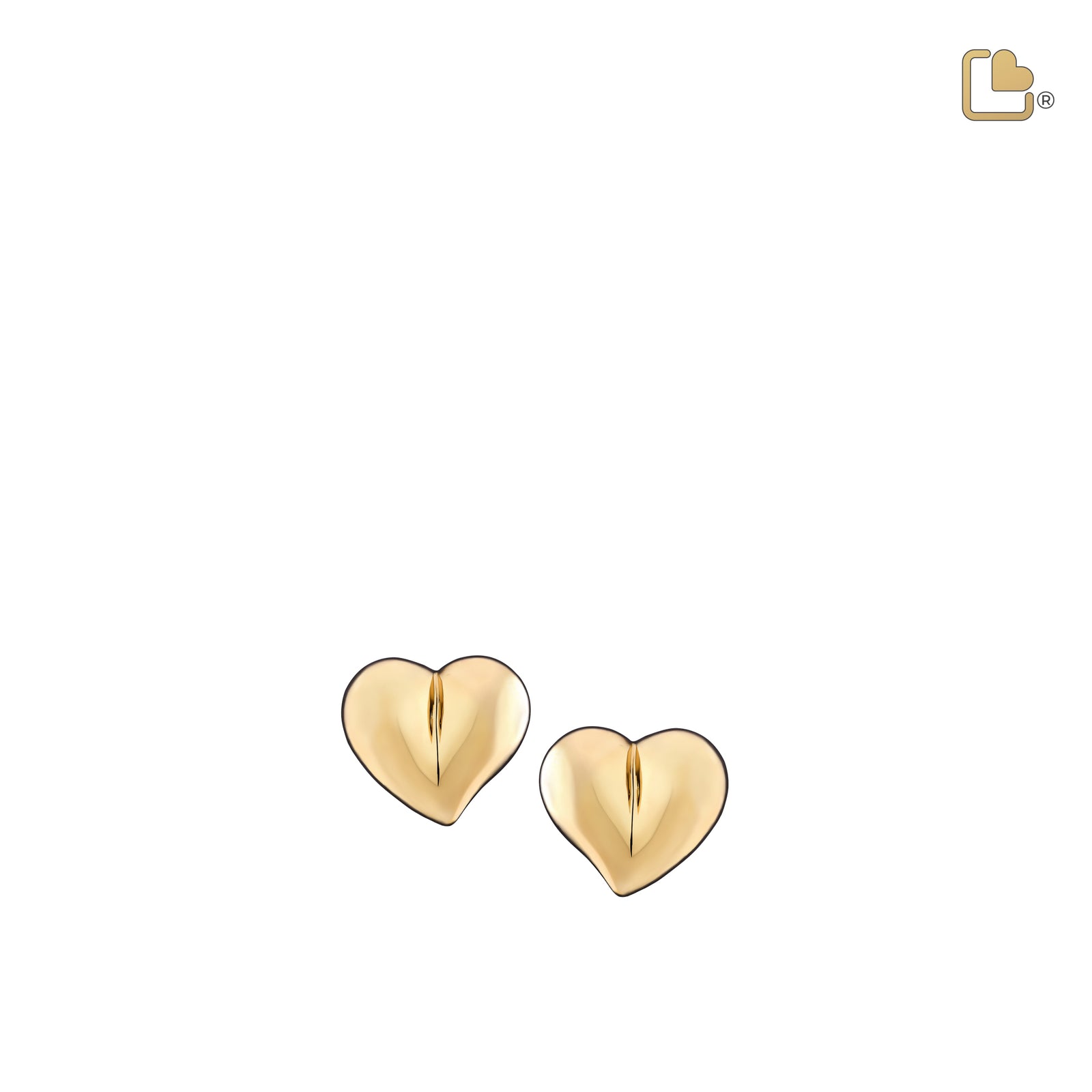 ER1011 LoveHeart Stud Earrings Pol Gold Vermeil