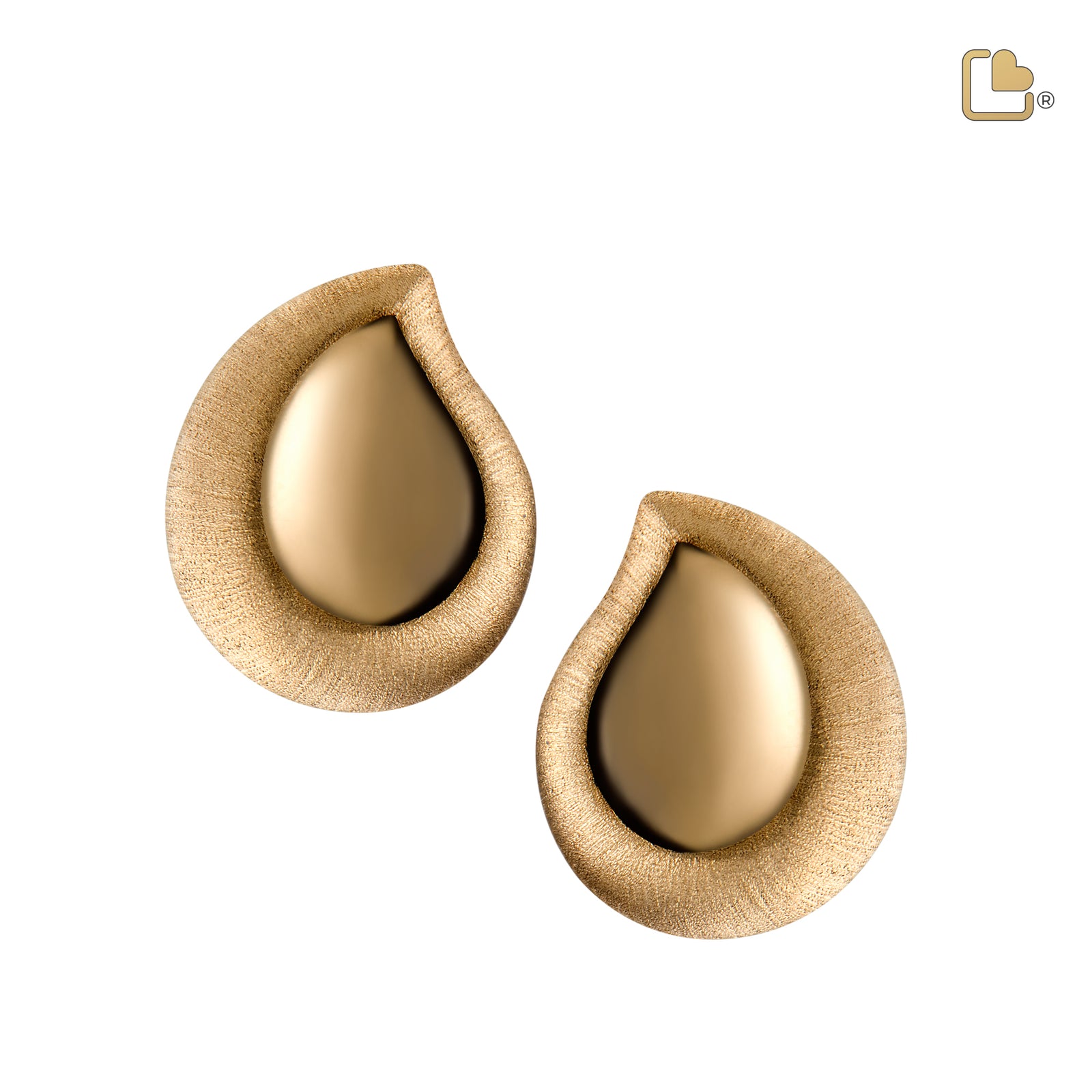 ER1021 TearDrop Stud Earrings Pol & Bru Gold Vermeil