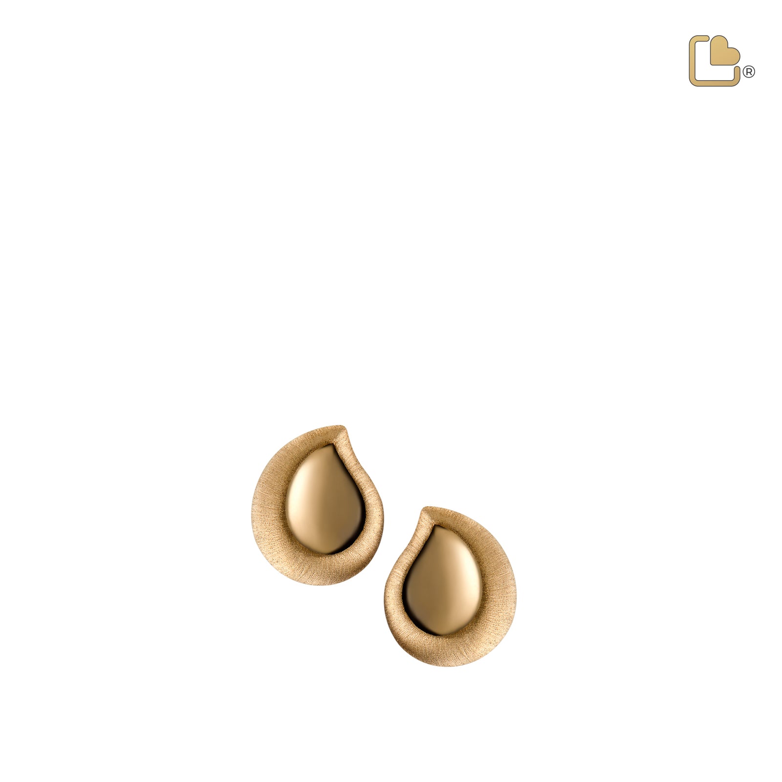 ER1021 TearDrop Stud Earrings Pol & Bru Gold Vermeil