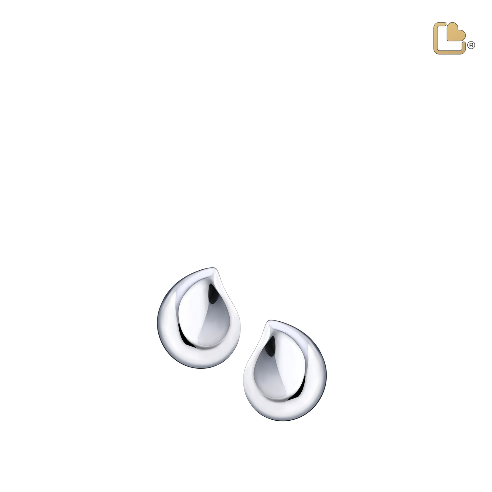 ER1022 TearDrop Stud Earrings Pol Silver