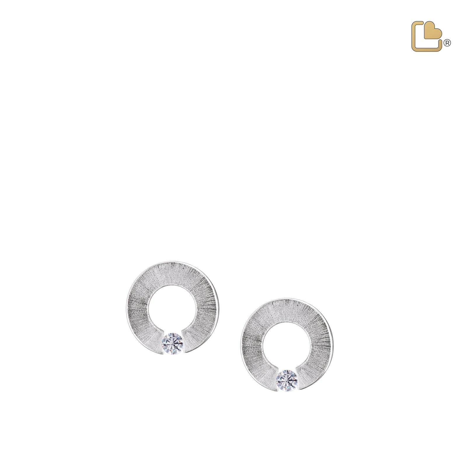ER1040 Omega Stud Earrings Pol & Bru Silver