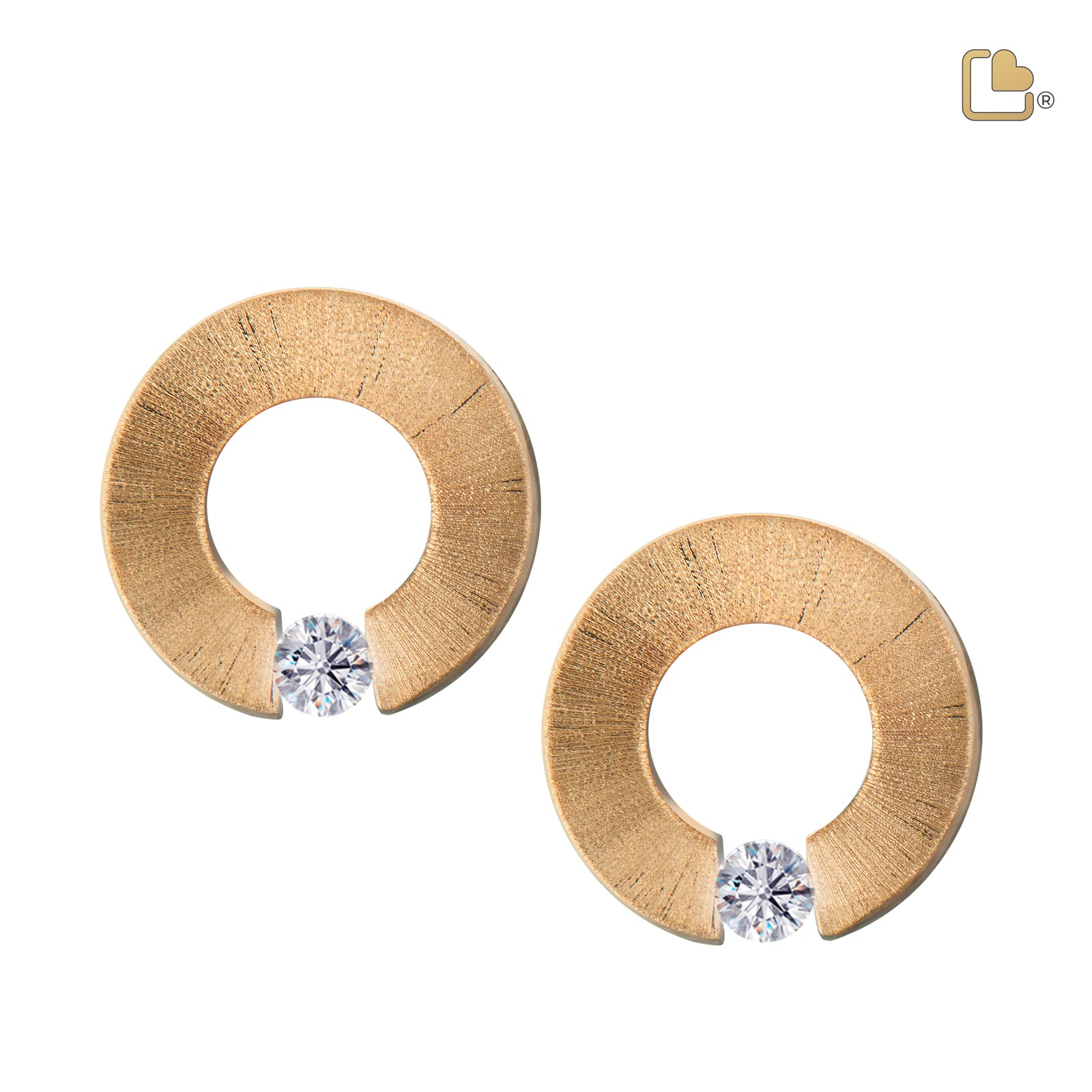 ER1041 Omega Stud Earrings Pol & Bru Gold Vermeil