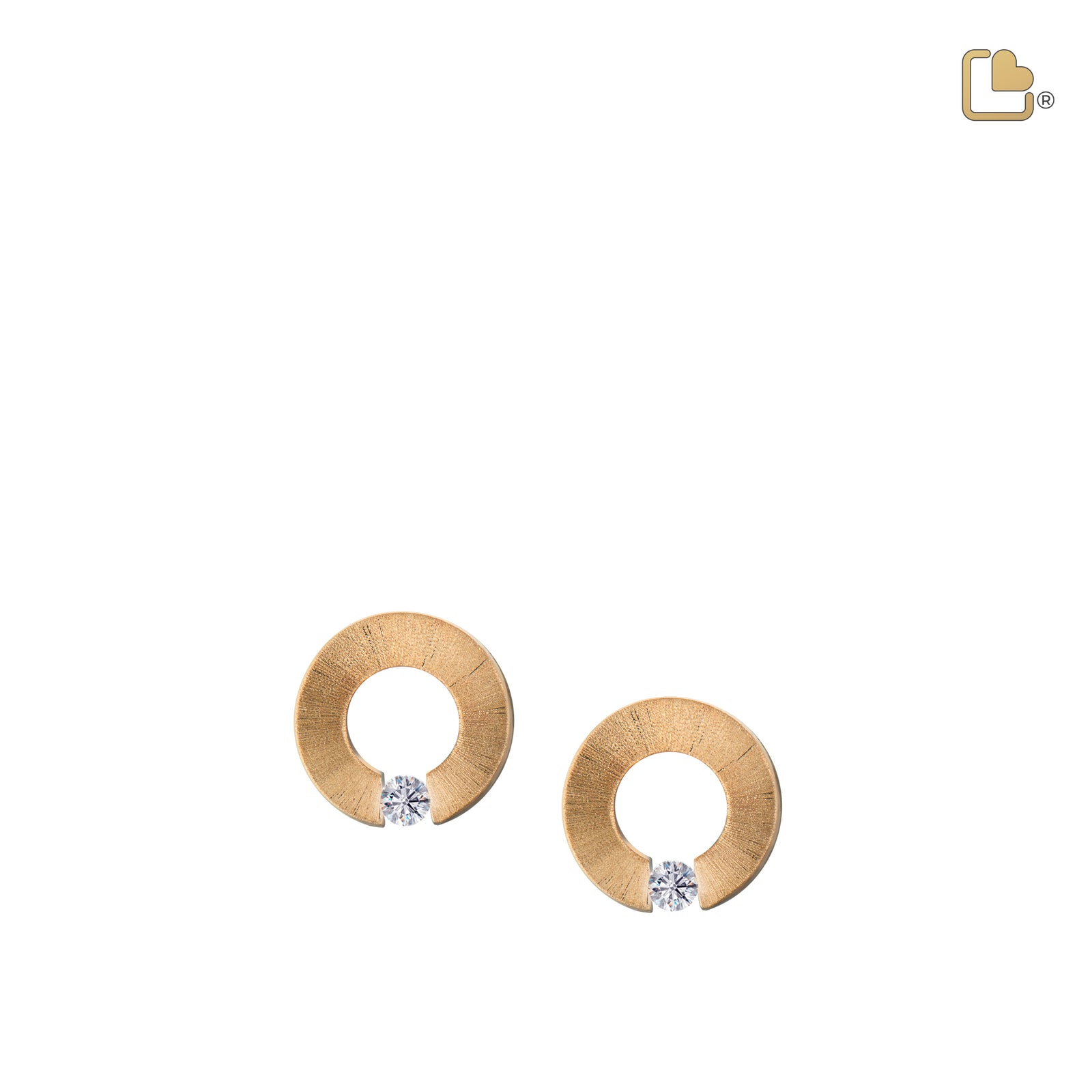 ER1041 Omega Stud Earrings Pol & Bru Gold Vermeil