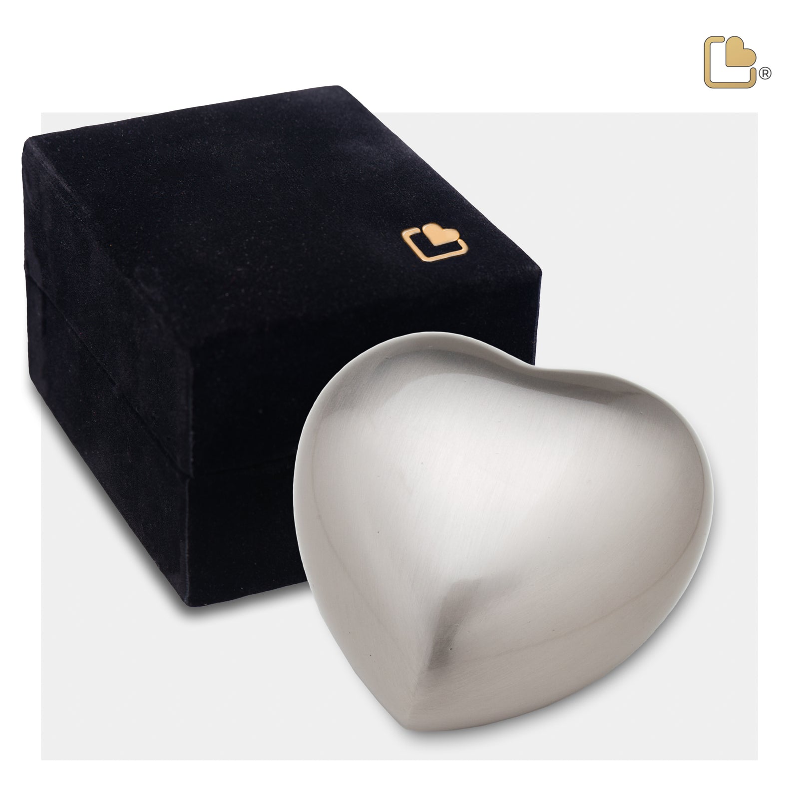 H674 Heart Keepsake Urn Bru Pewter