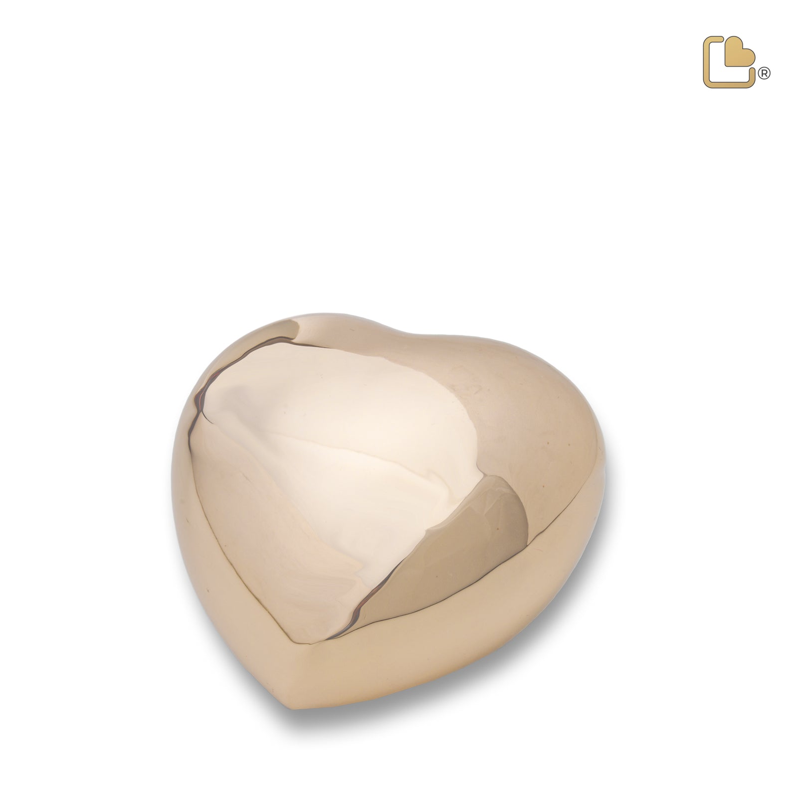 H677 Heart Keepsake Urn Pol Gold