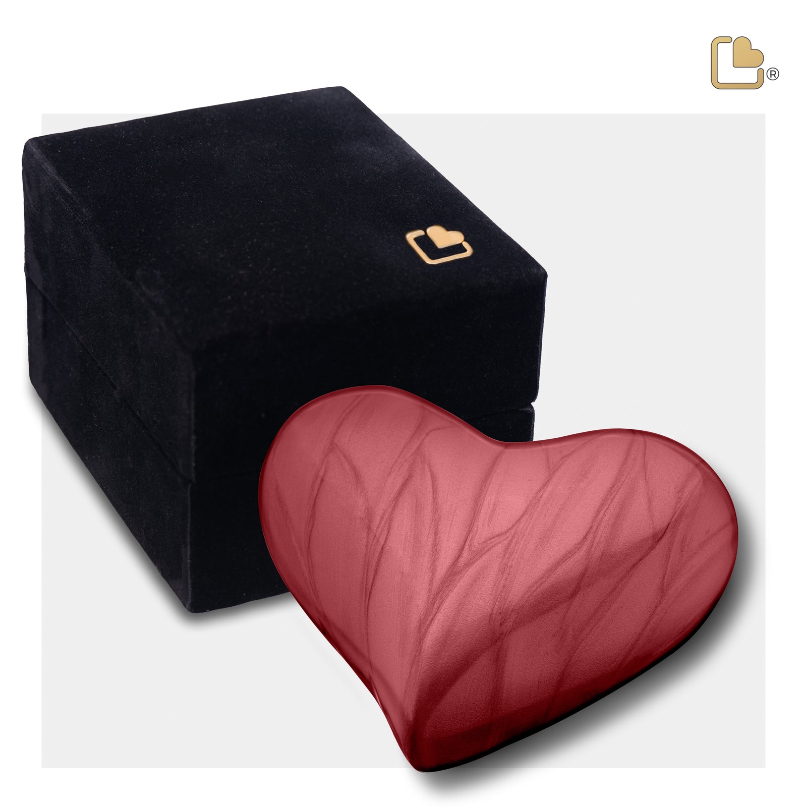 H680 Heart Keepsake Urn Pearl Crimson