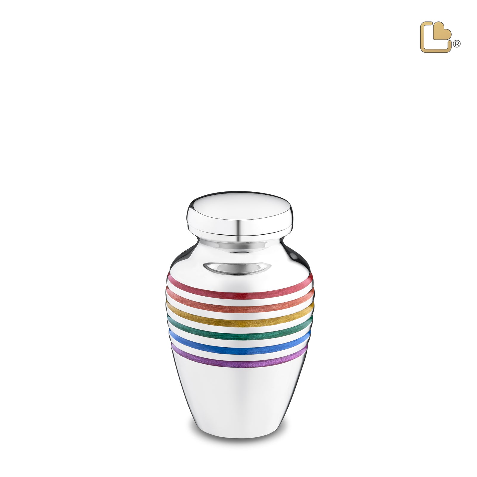 K222 ArtDeco Pride Keepsake Urn Pol Silver