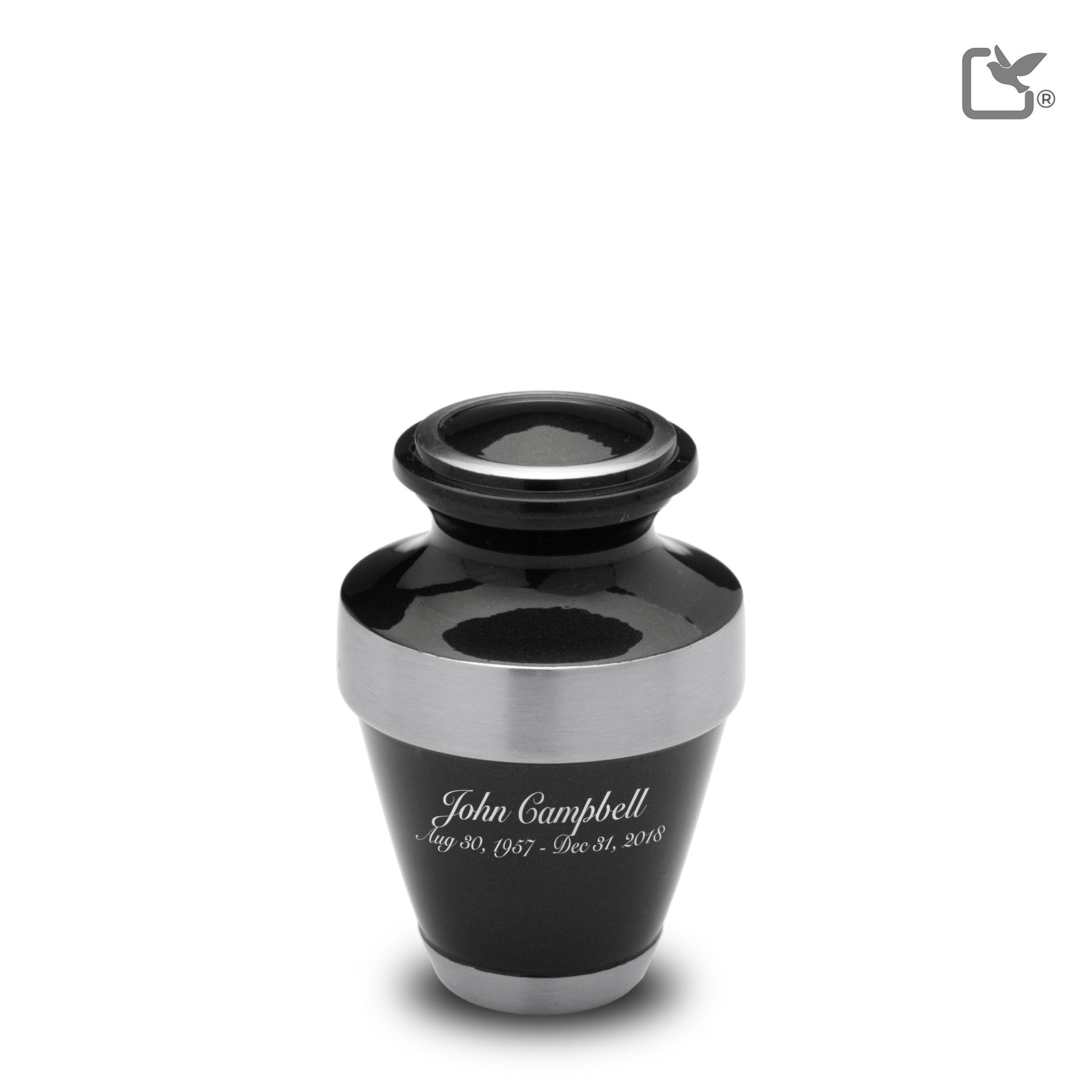 K261 Espana Keepsake Urn Midnight & Bru Pewter