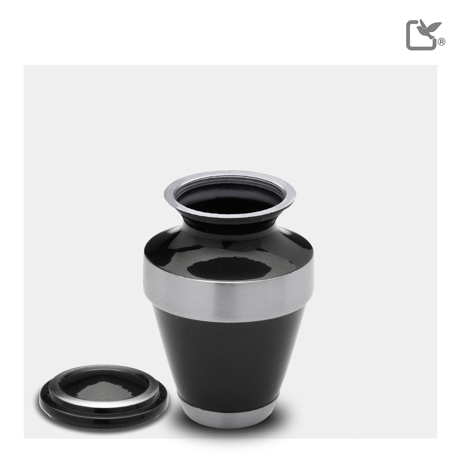 K261 Espana Keepsake Urn Midnight & Bru Pewter