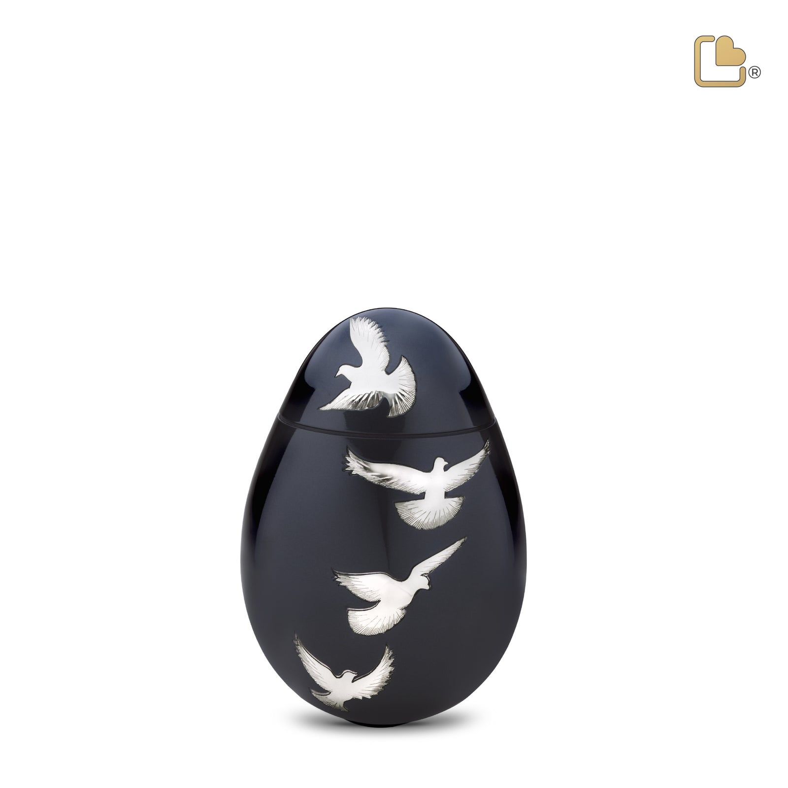 K270 Nirvana Adieu Keepsake Urn Midnight & Pol Silver