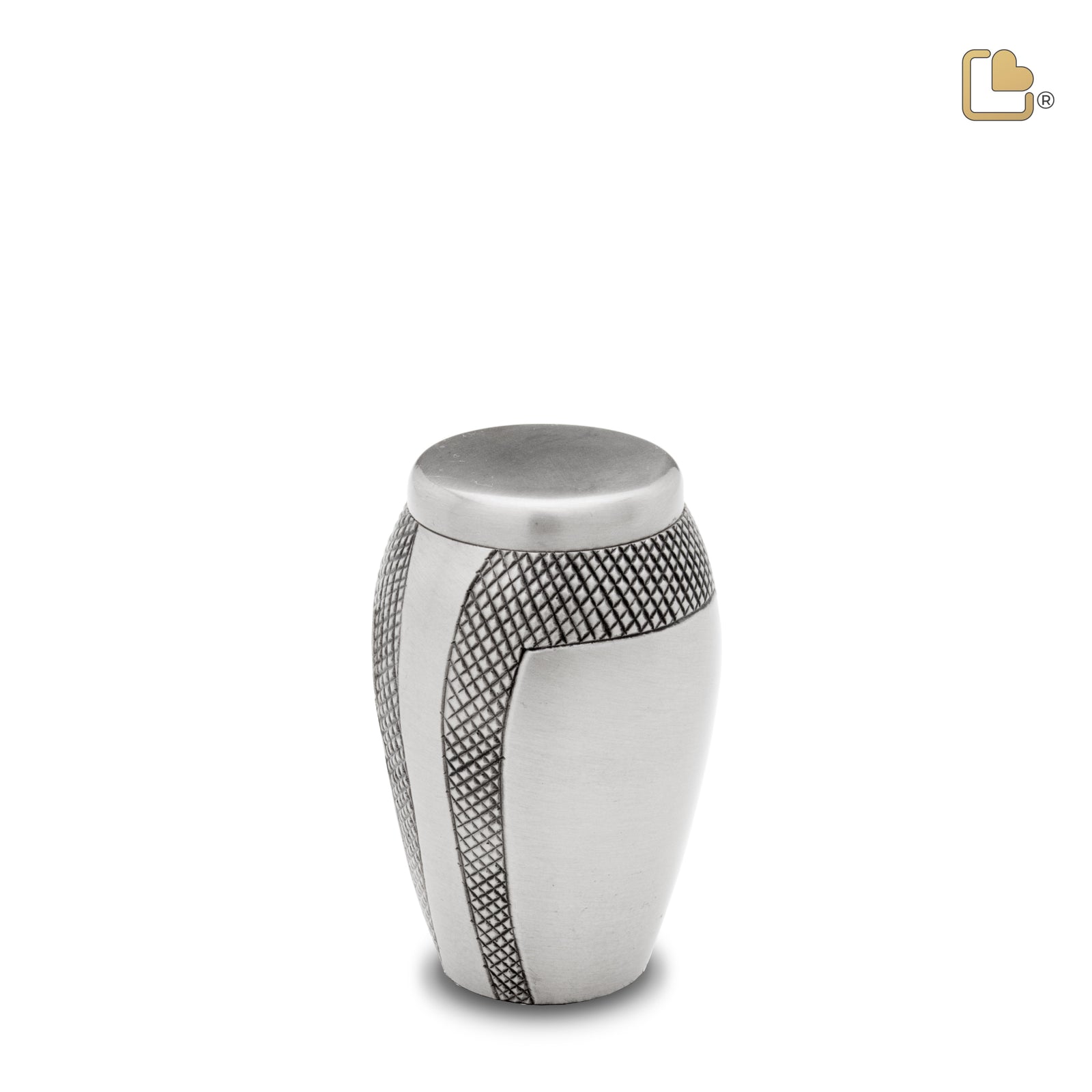 K505 Majestic Stripes Keepsake Urn Bru Pewter