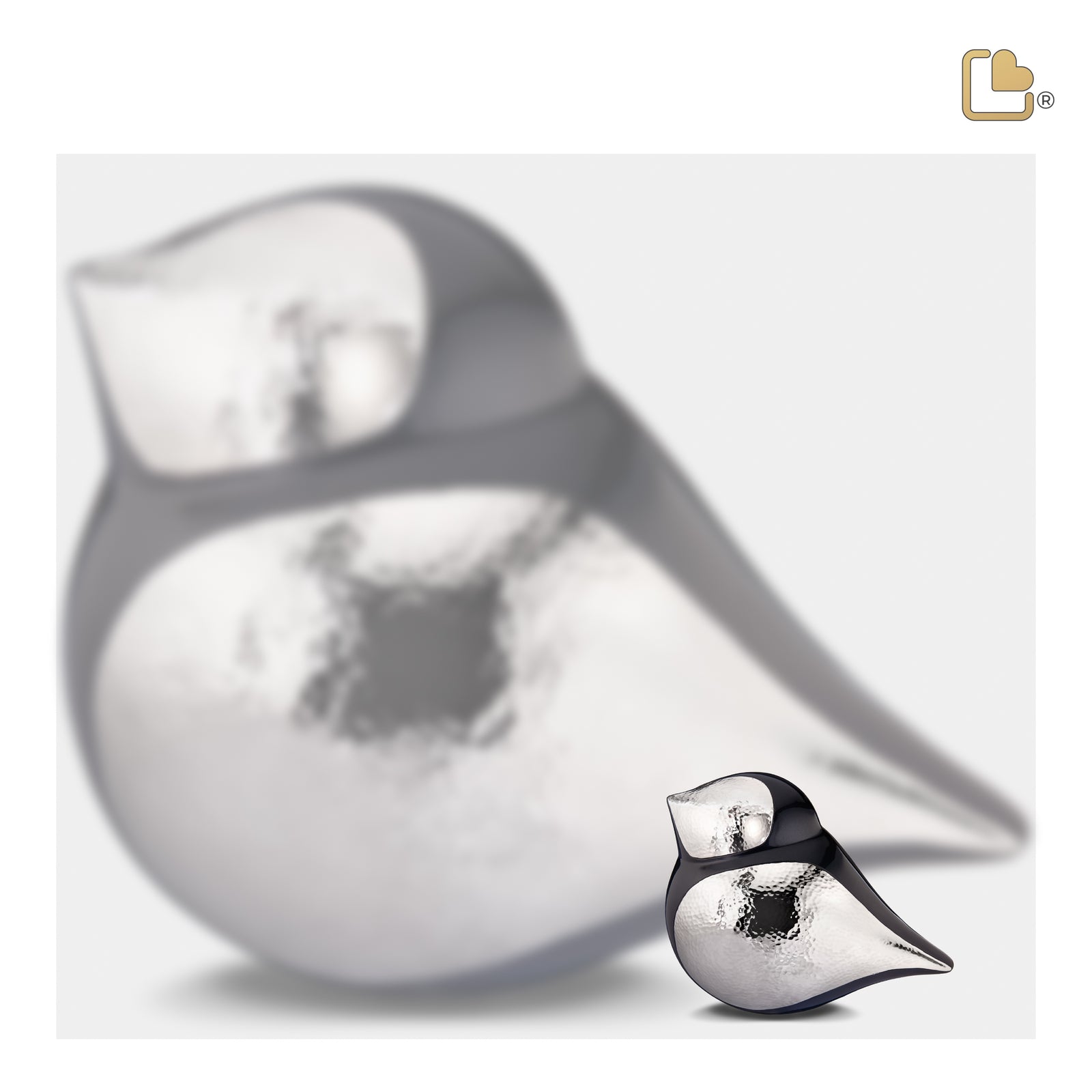 K560 SoulBird Male Keepsake Urn Midnight & Hmd Silver
