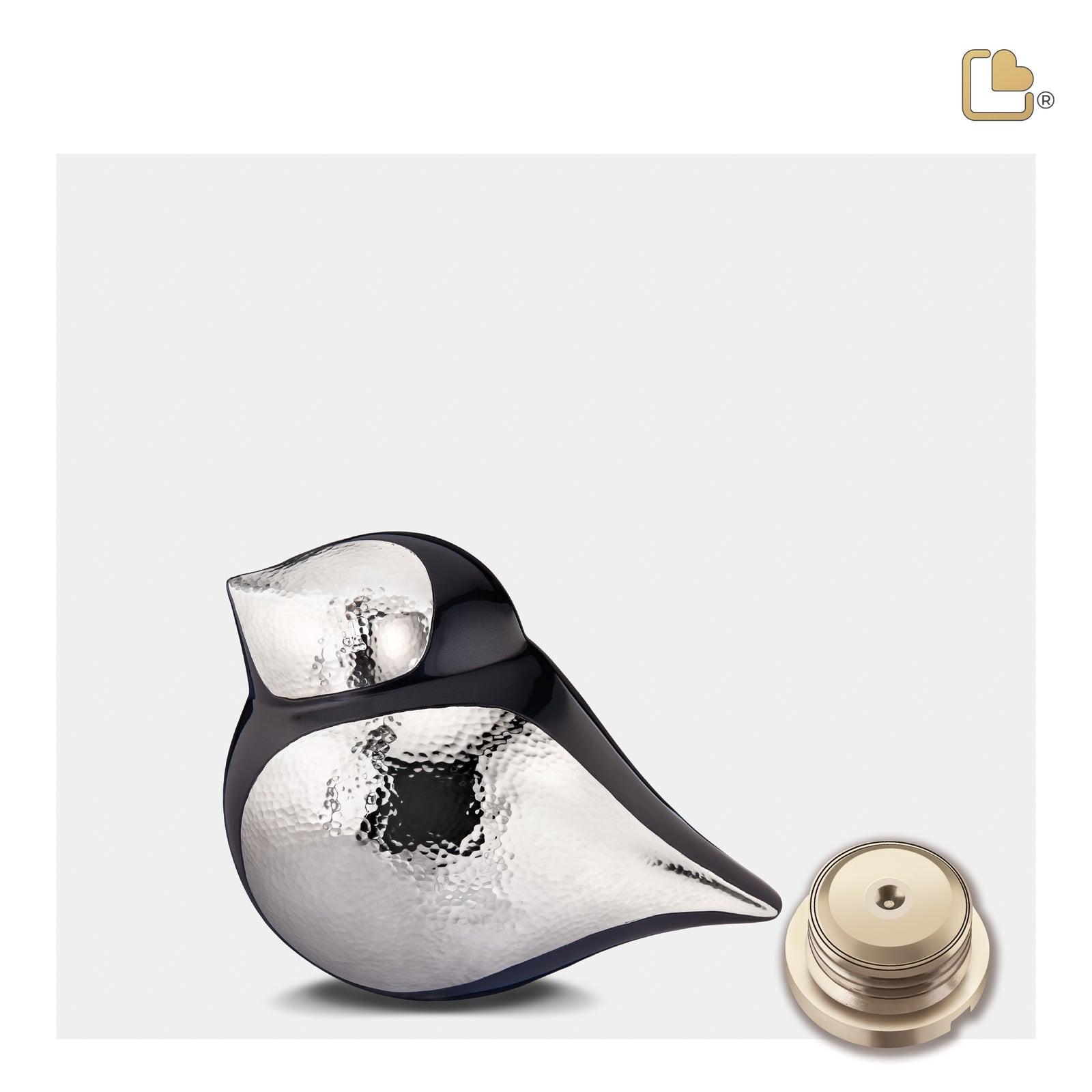 K560 SoulBird Male Keepsake Urn Midnight & Hmd Silver