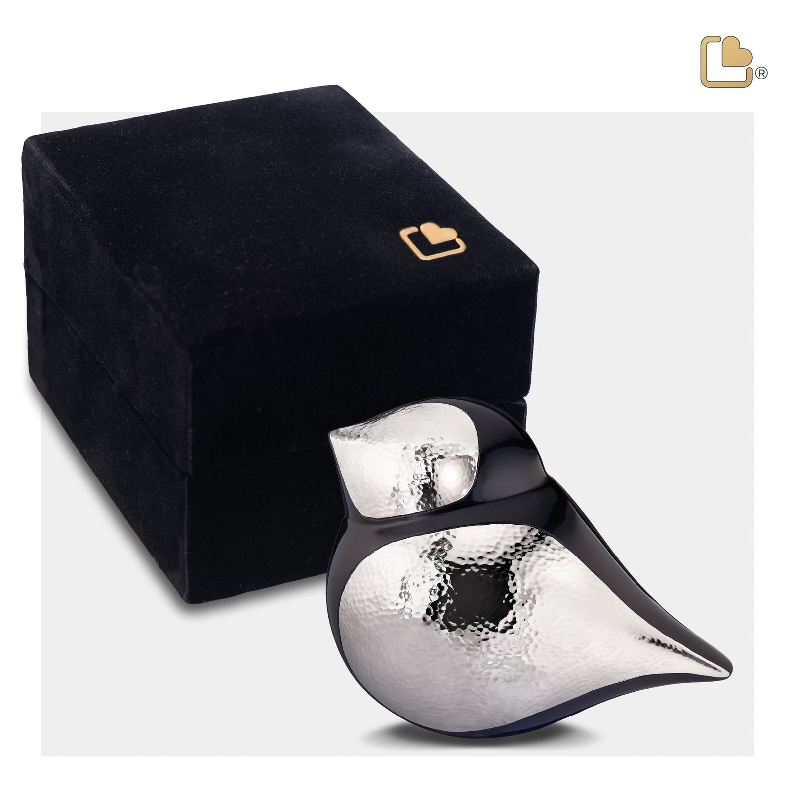 K560 SoulBird Male Keepsake Urn Midnight & Hmd Silver