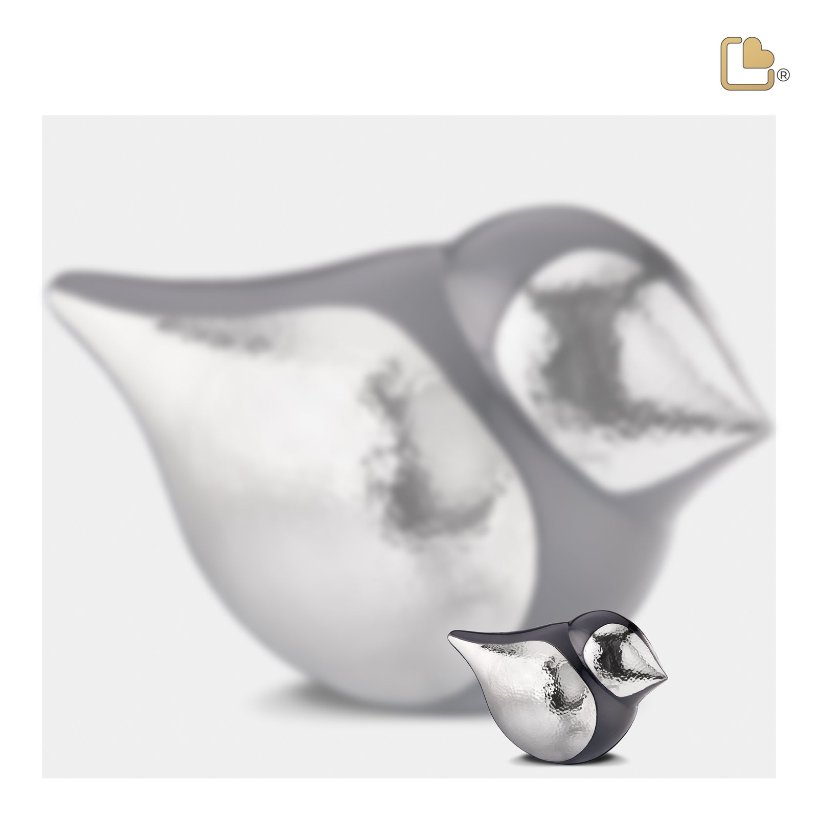 K561 SoulBird Female Keepsake Urn Midnight & Hmd Silver