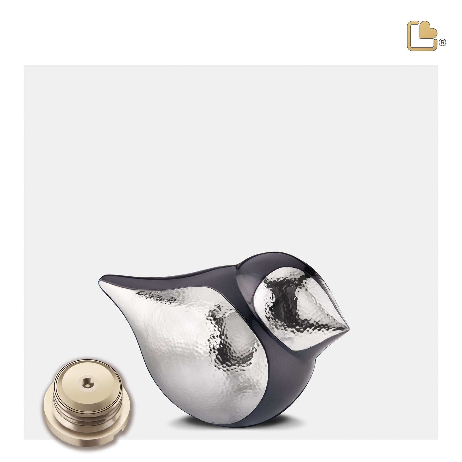 K561 SoulBird Female Keepsake Urn Midnight & Hmd Silver